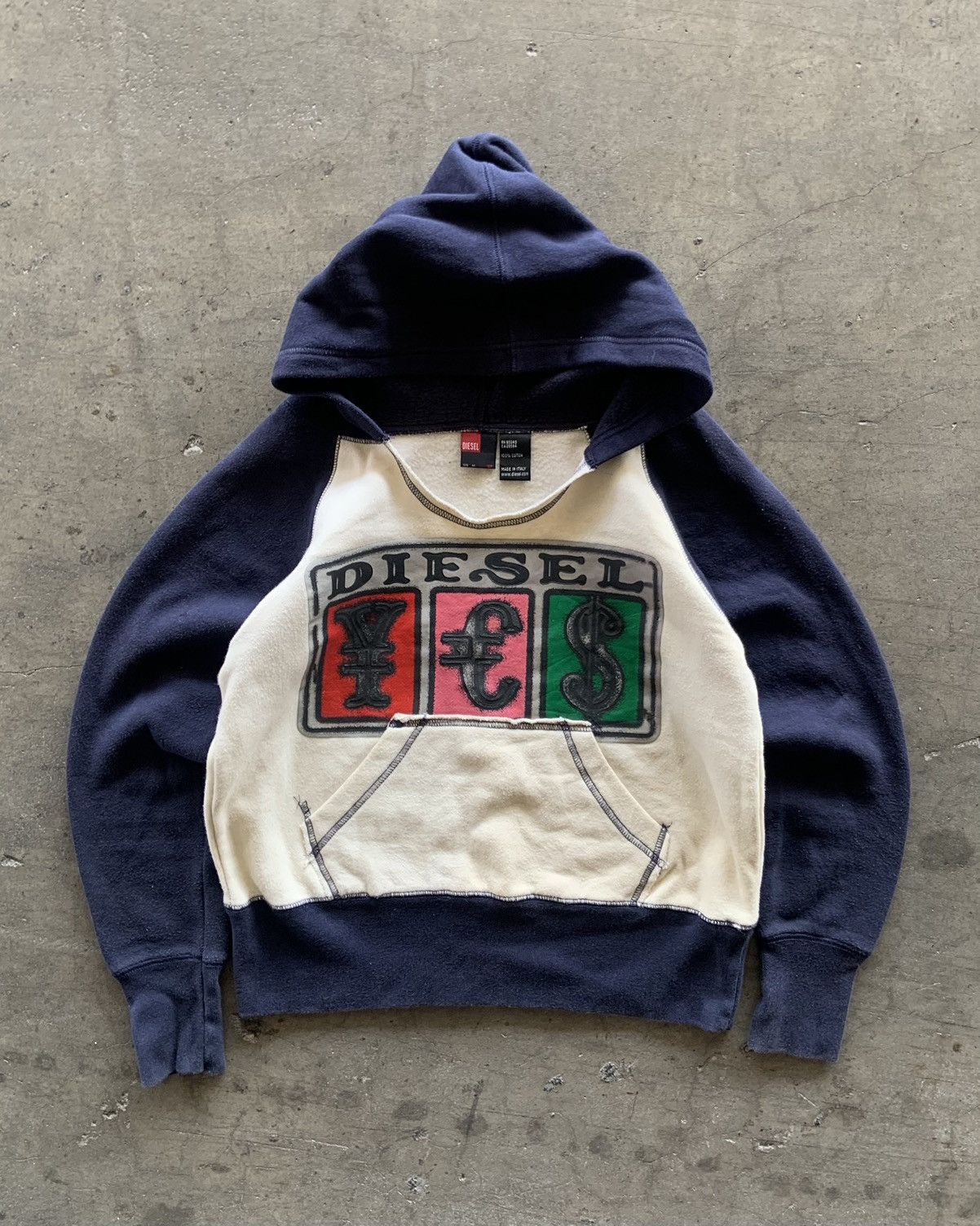 Diesel Vintage Diesel Y€$ Cropped Hoodies Size M / US 6-8 / IT 42-44 - 1 Thumbnail