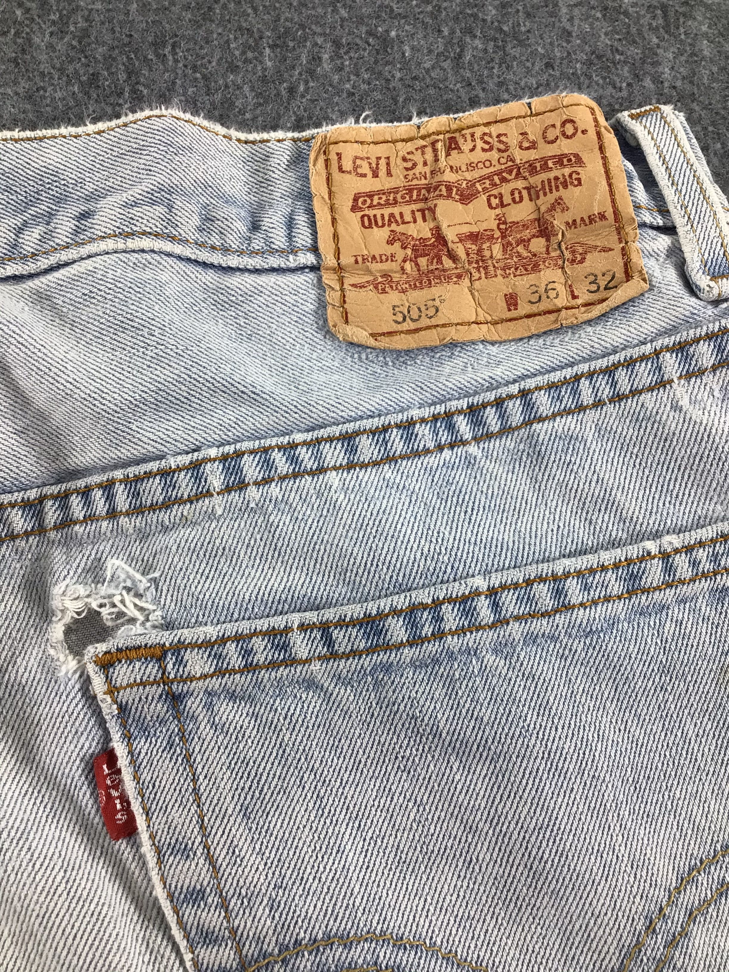Levi's Vintage Light Wash Levis 505 Jeans-J486 Size US 34 / EU 50 - 5 Thumbnail