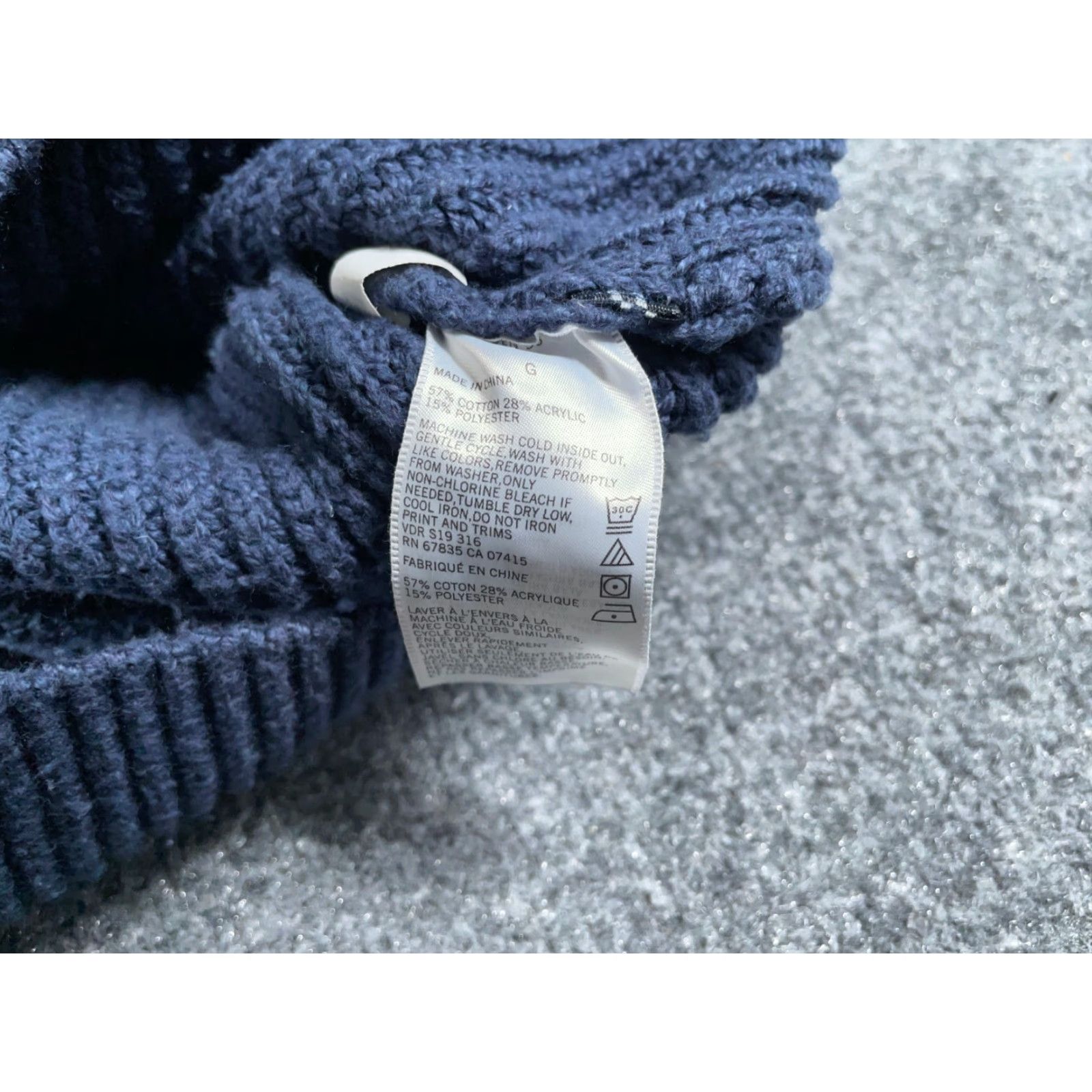 Nautica VTG Nautica Y2K Preppy Striped Sweater Adult Large Dark Blue Gray Colorblock Chunky Knit Size US L / EU 52-54 / 3 - 4 Thumbnail