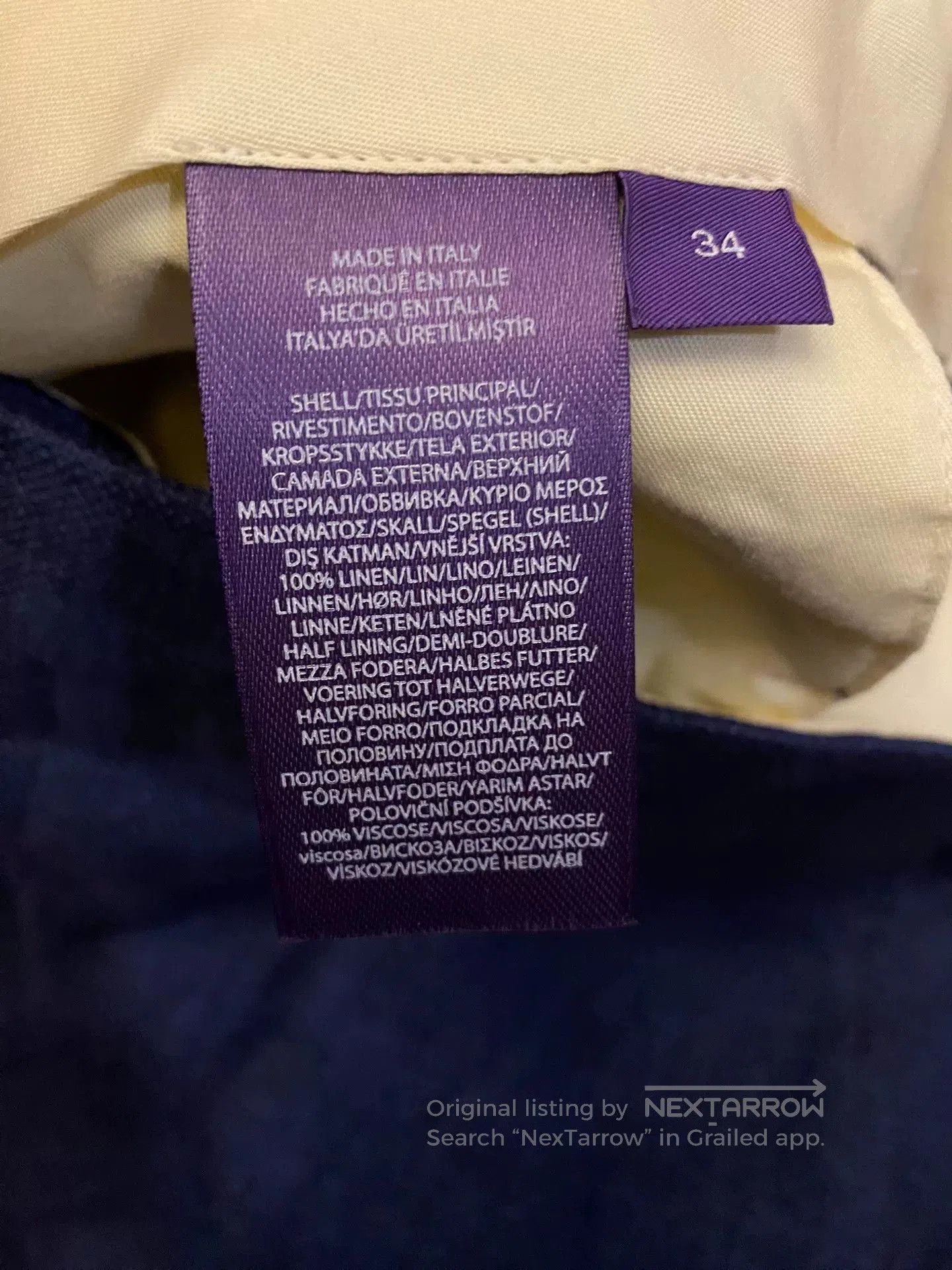 Ralph Lauren Purple Label Ralph Lauren Purple Label Linen Trousers. Size US 34 / EU 50 - 5 Thumbnail