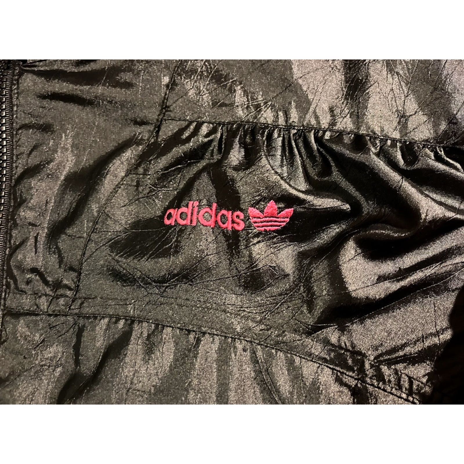 Adidas VINTAGE adidas Track Jacket Women’s M Black Pink Trefoil Jacket Size M / US 6-8 / IT 42-44 - 2 Thumbnail