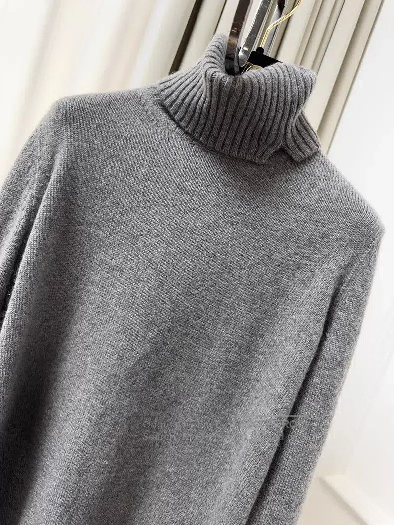 Loro Piana Loro Piana Gray High-Neck Knit Top Size S / US 4 / IT 40 - 2 Thumbnail