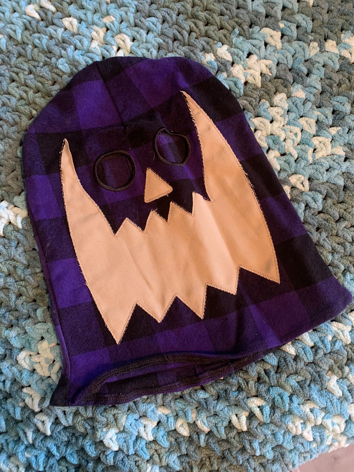 Asspizza Asspizza Purple Flannel Face Mask Size 34 - 1 Thumbnail