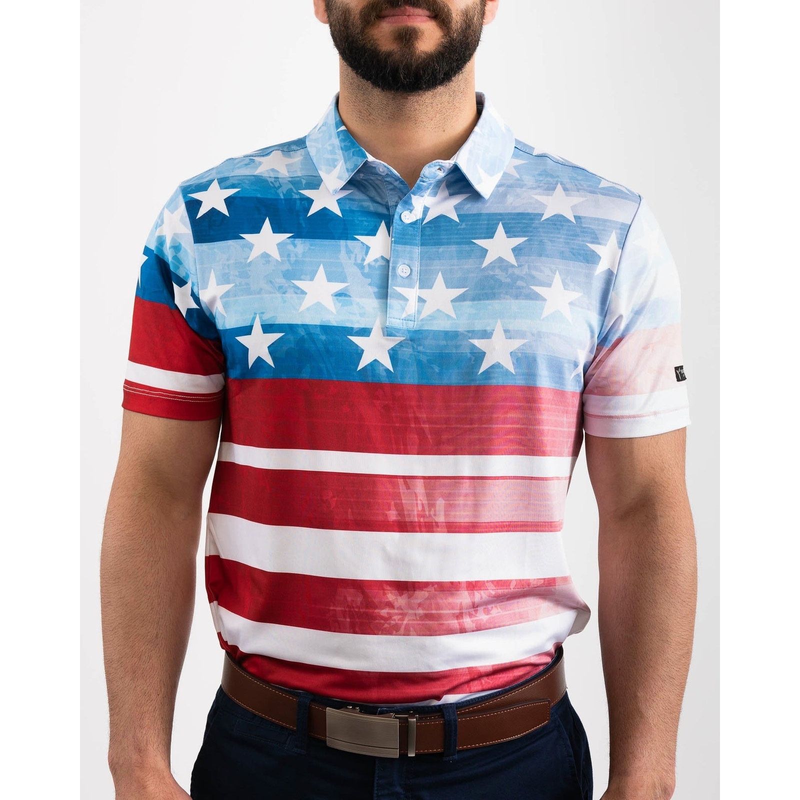 Unowned Yatta- American USA Flag “ the patriot” Golf Polo-XL Size US XL / EU 56 / 4 - 1 Thumbnail
