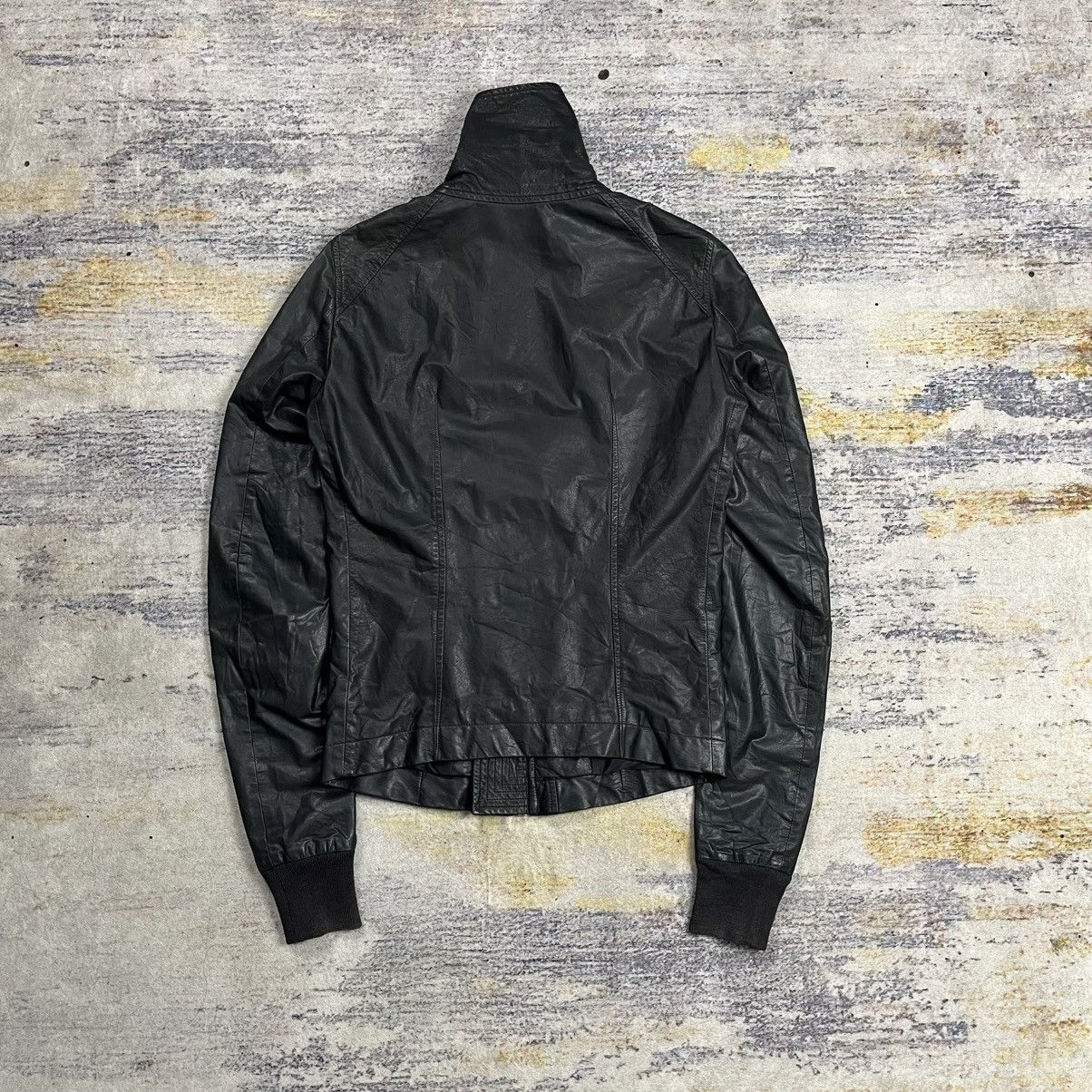 Rick Owens Rick owens high neck leather jacket Size US S / EU 44-46 / 1 - 3 Thumbnail