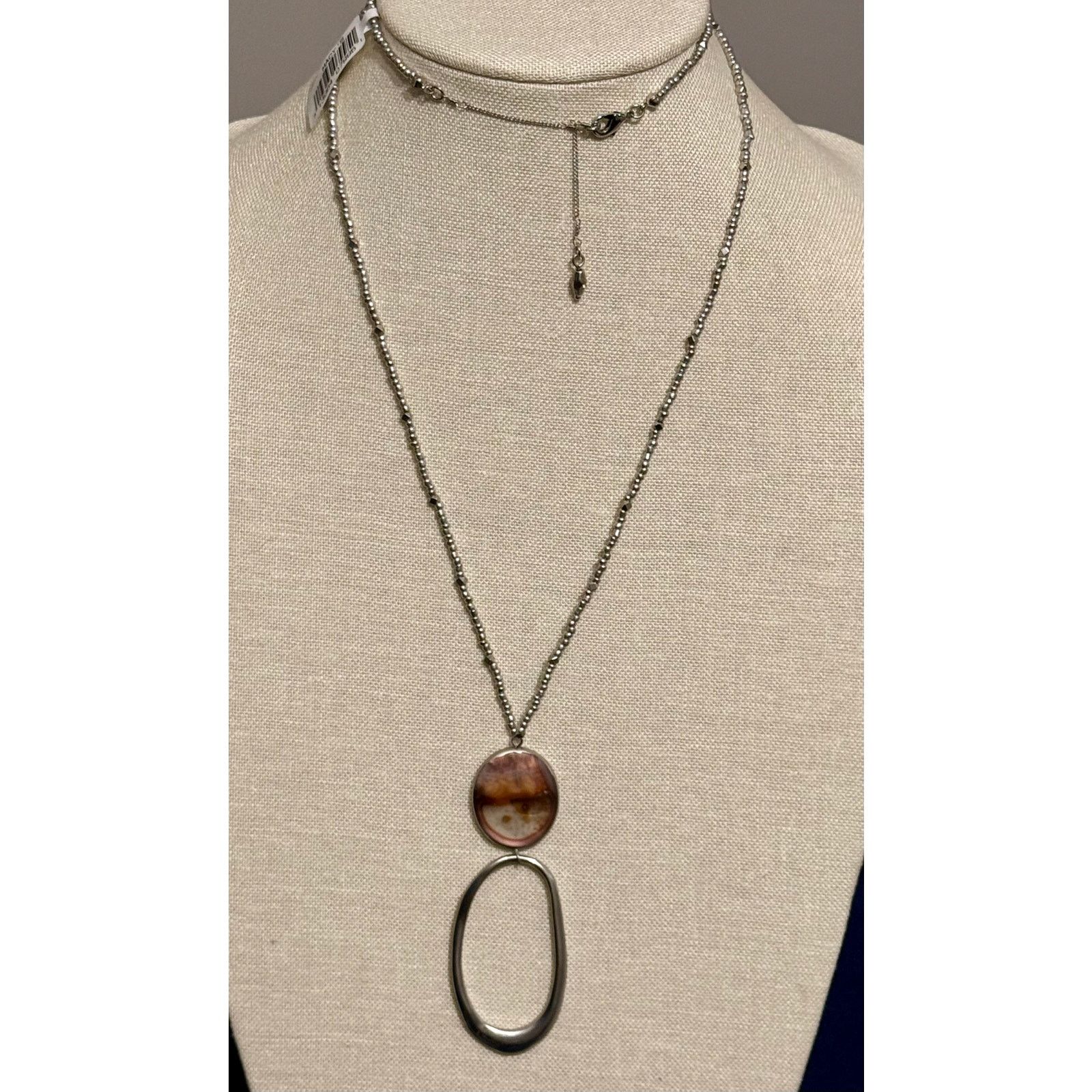 Other Macy’s NWT Silver Tone Necklace 28” with Oval Pendant Size ONE SIZE - 9 Thumbnail