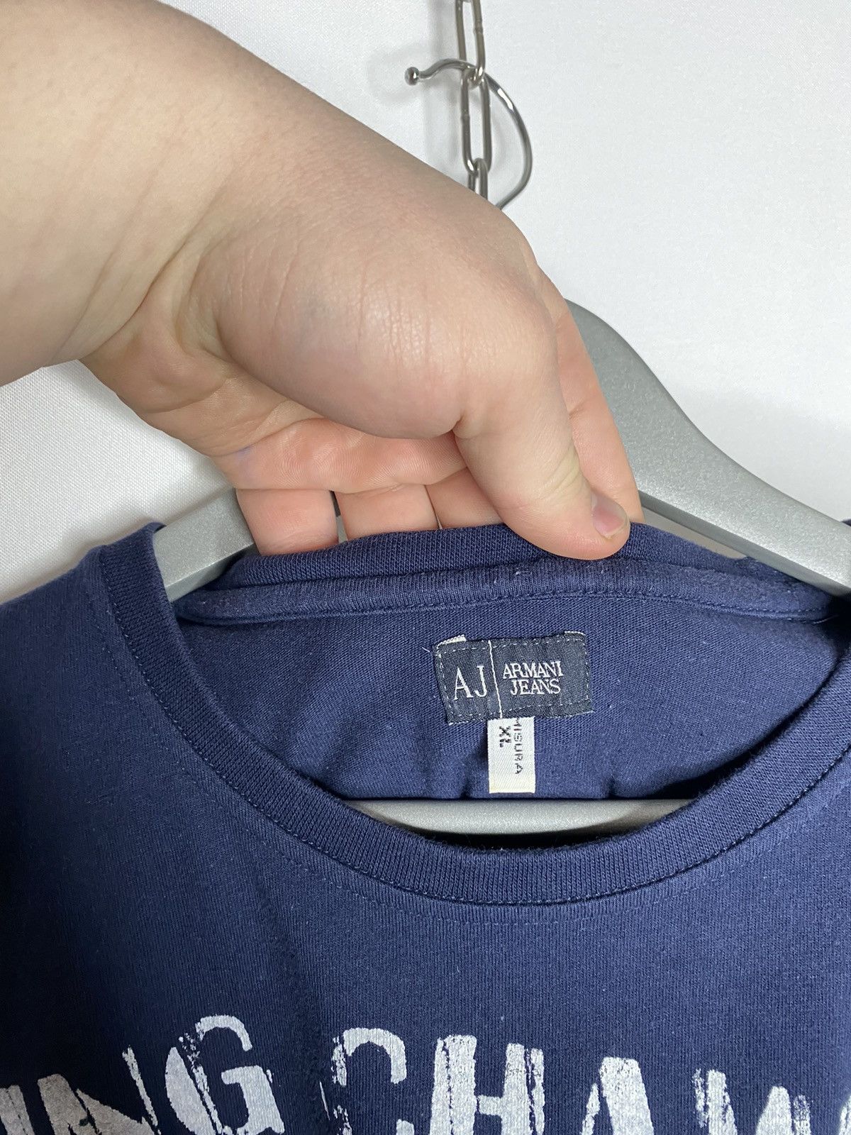 Armani × Vintage Vintage Armani Jeans Surfing Champions Big Logo T-Shirt Size US XL / EU 56 / 4 - 6 Thumbnail