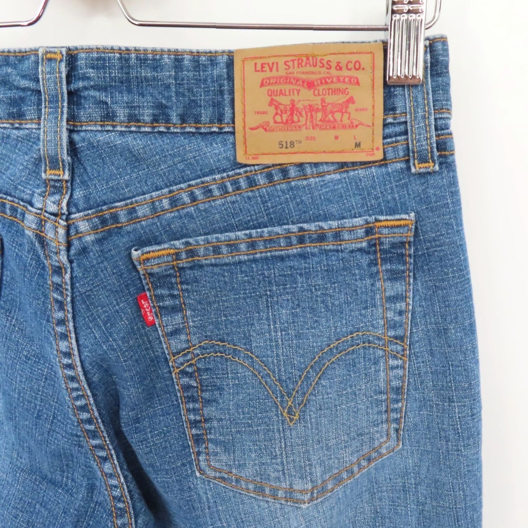 Levi's VINTAGE Levi's Junior Jeans 5 Bootcut 528 Blue Denim Cotton Blend 2003 Y2K Slim/Regular? 5-Pocket Design Womens Girls? Size 27" / US 4 / IT 40 - 6 Thumbnail