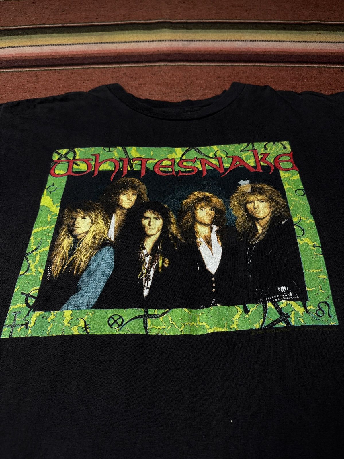 Band Tees × Vintage Vintage 1980's White Snake Band Tee Shirt Size US L / EU 52-54 / 3 - 3 Thumbnail