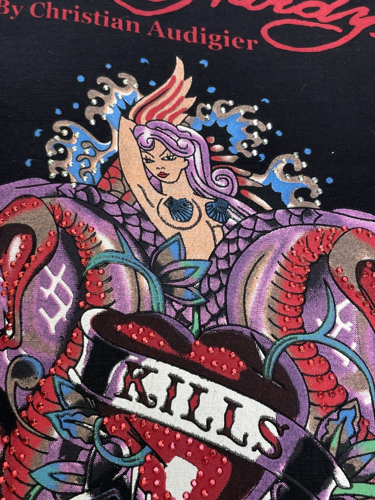 Ed Hardy Vintage Ed Hardy Mermaid Y2K Black T-Shirt Japan RARE Size M / US 6-8 / IT 42-44 - 6 Thumbnail