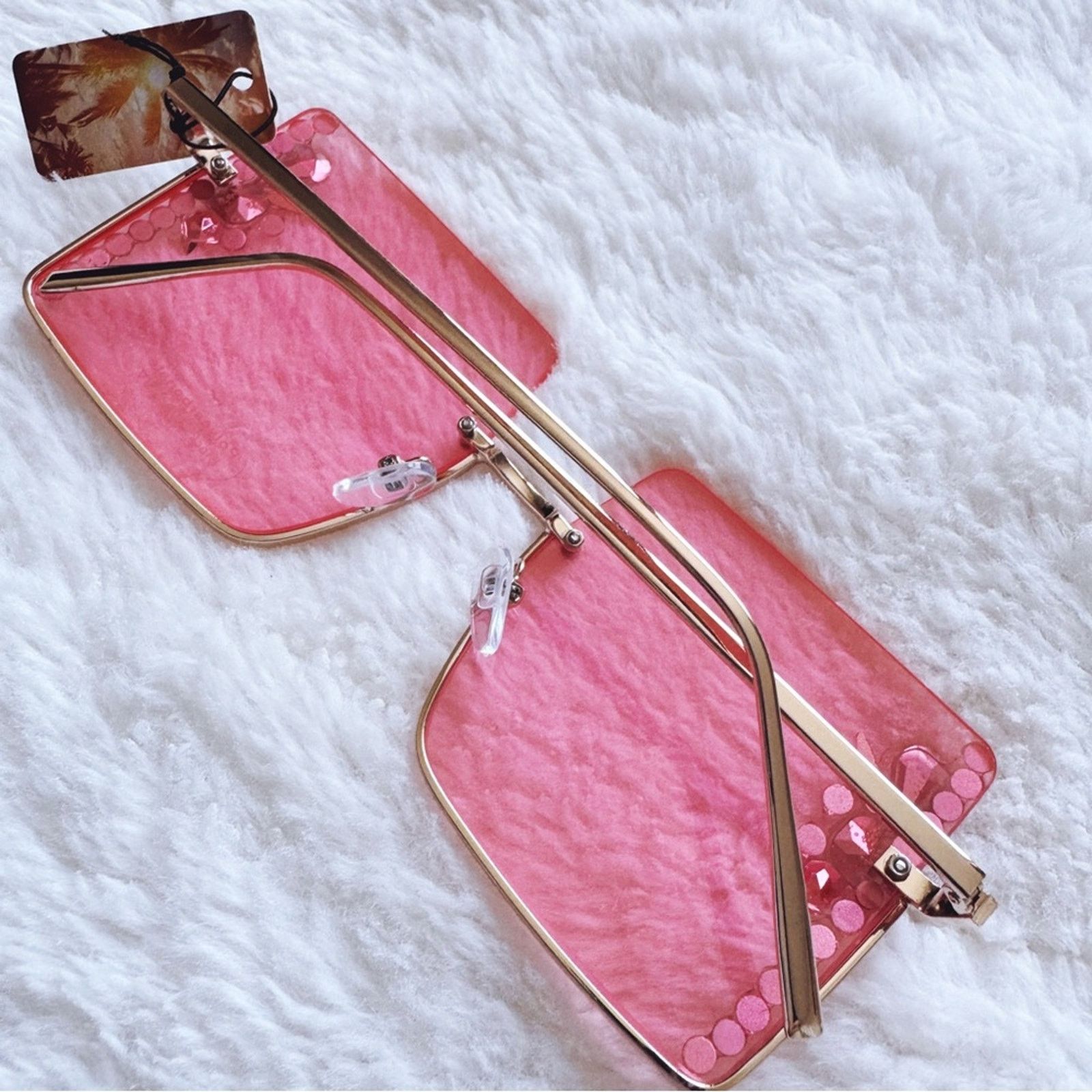 Other Nora Pink Square Sunglasses Size ONE SIZE - 12 Thumbnail
