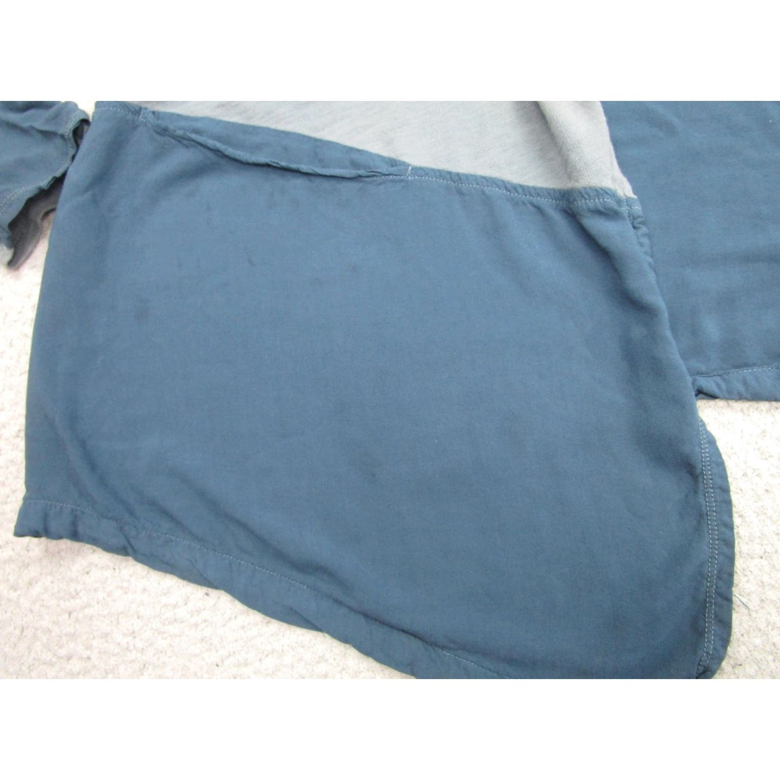 Velvet Velvet by Graham & Spencer Blouse Womens M Blue Colorblock Tunic Long Sleeve USA Size M / US 6-8 / IT 42-44 - 6 Thumbnail