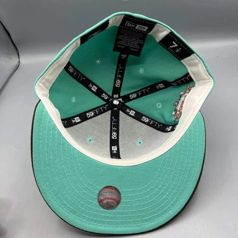 New Era Atlanta Braves Hat Men 7 1/8 59Fifty New Era MLB Fitted Cap Size ONE SIZE - 2 Thumbnail
