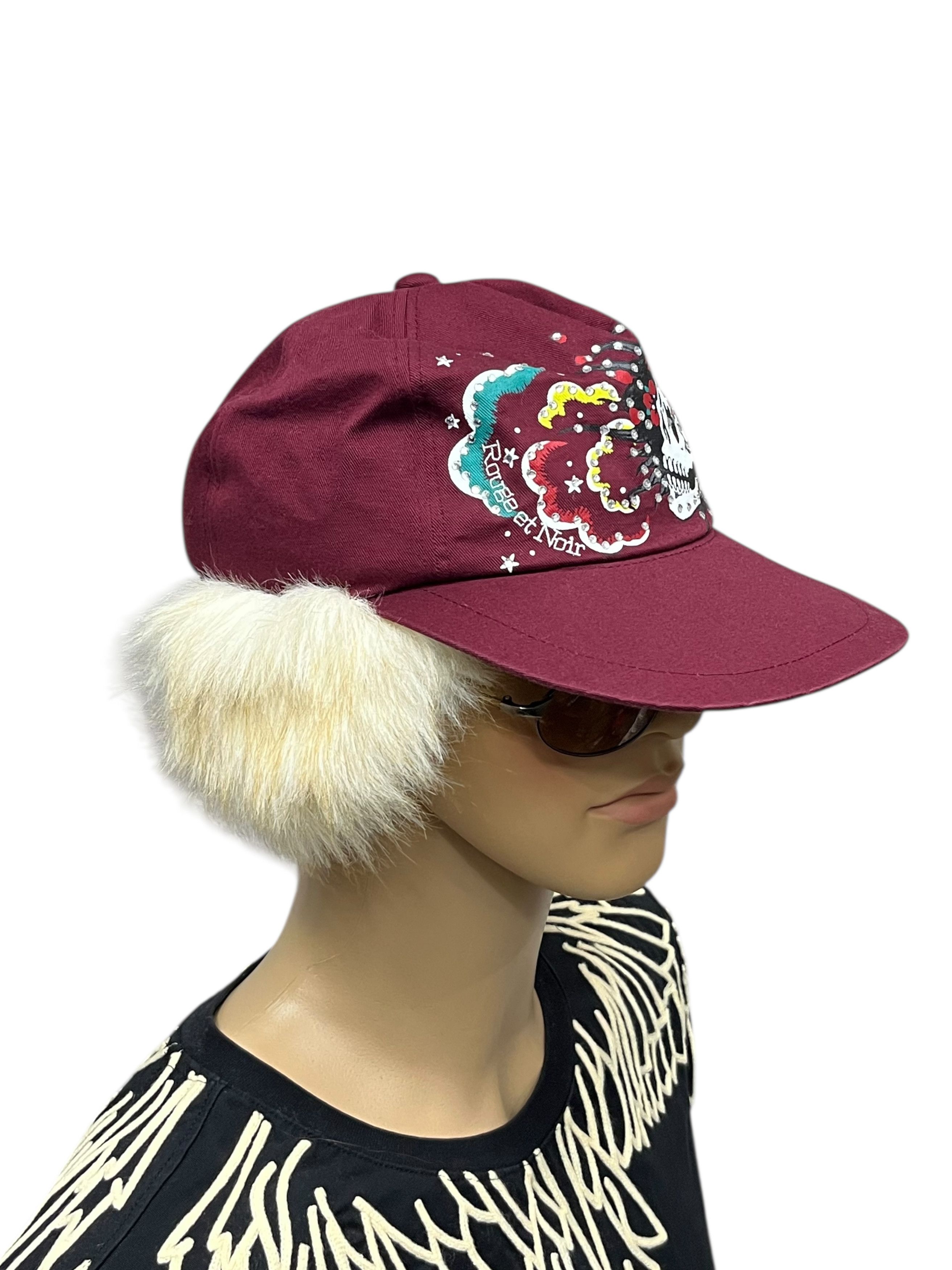 Other 🔥Vintage ROUNGE ET NOIR Punk Rock Skull Ear Fur Hat Size ONE SIZE - 3 Thumbnail