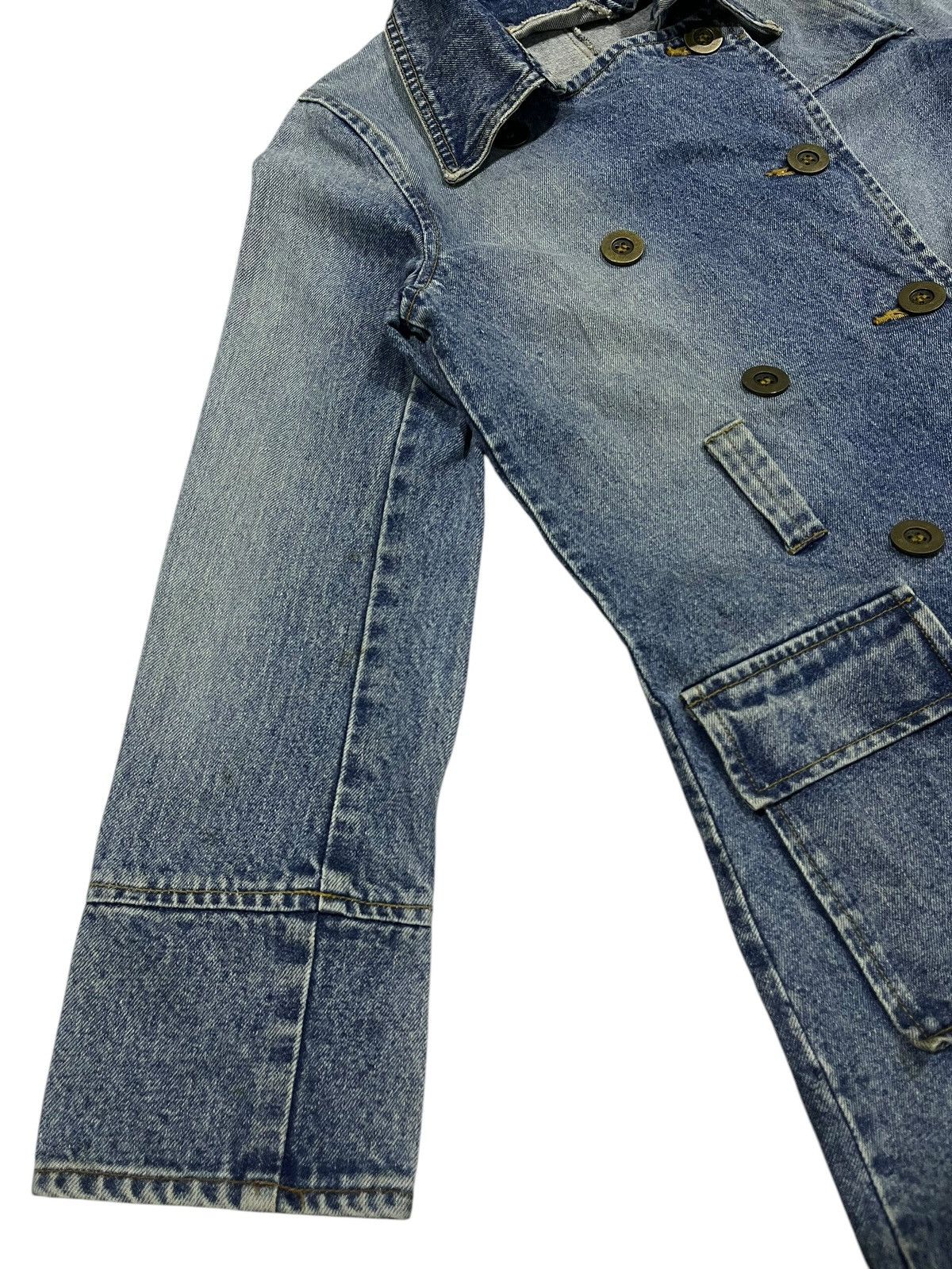 Hysteric Glamour 🇯🇵 BLUE MOON BLUE JAPAN DOUBLE BREASTED DENIM LONG JACKET Size ONE SIZE - 2 Thumbnail