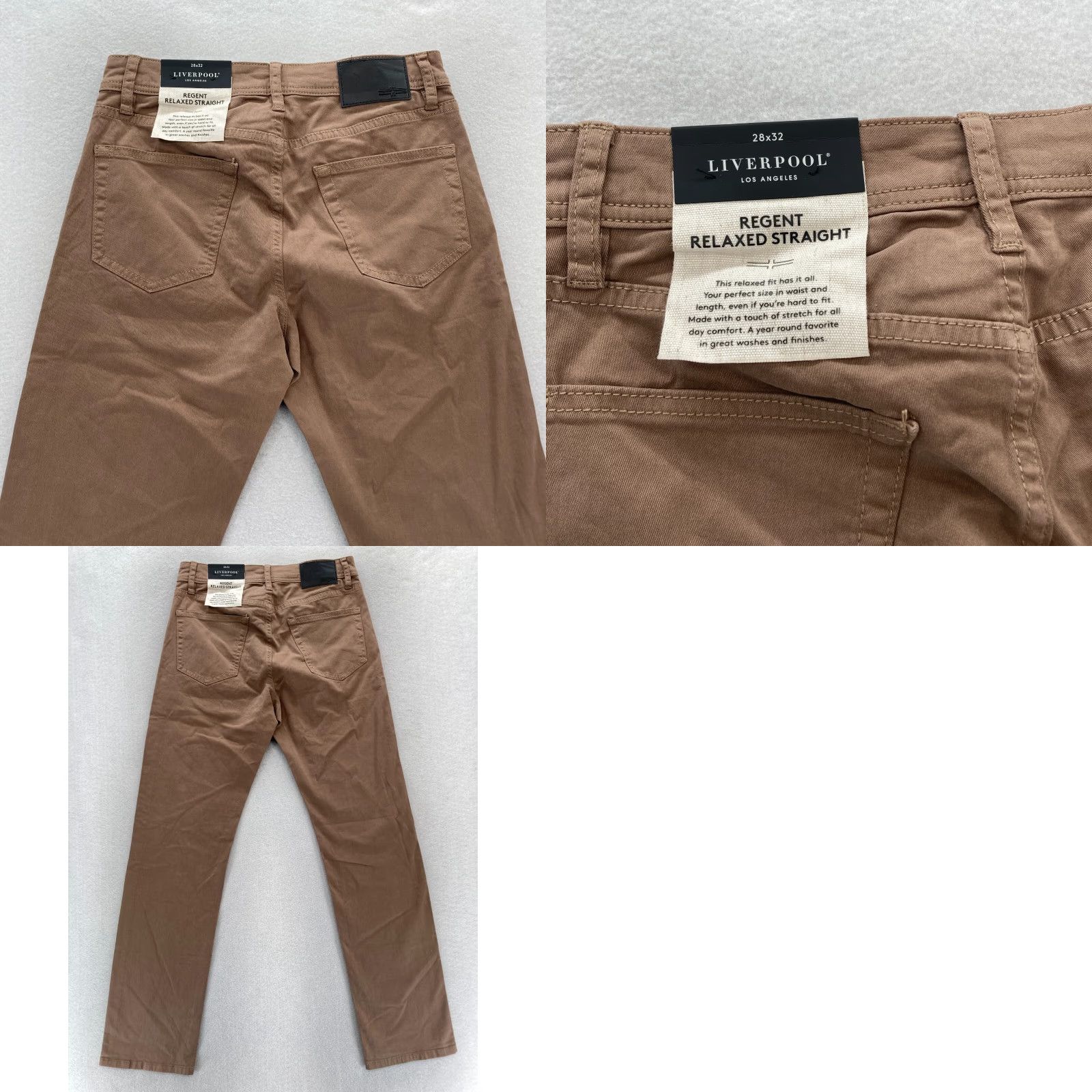 Vintage Liverpool Regent Relaxed Straight 5 Pocket Pants Mens 28x32 Brown Stretch Chino Size US 28 / EU 44 - 9 Thumbnail