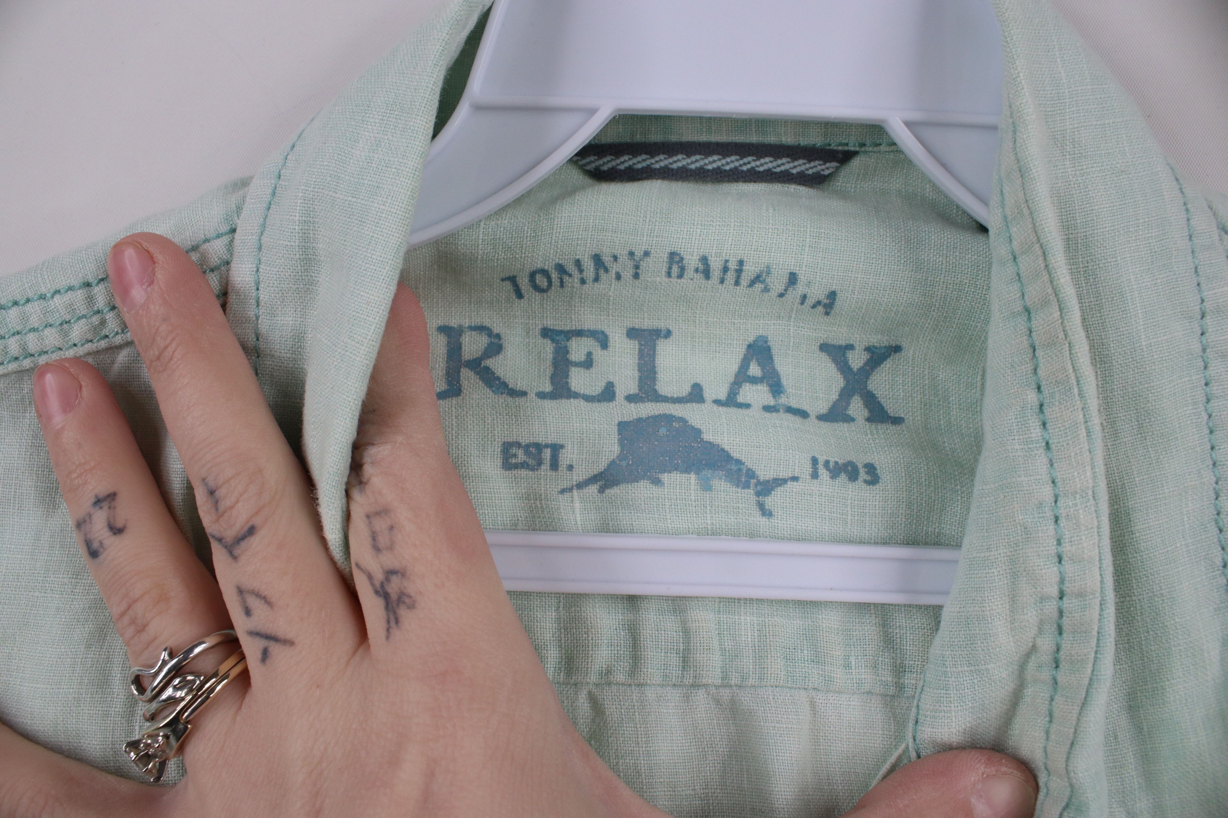 Tommy Bahama × Vintage Vintage Tommy Bahama Linen Beach Short Sleeve Button Shirt Size US L / EU 52-54 / 3 - 8 Thumbnail