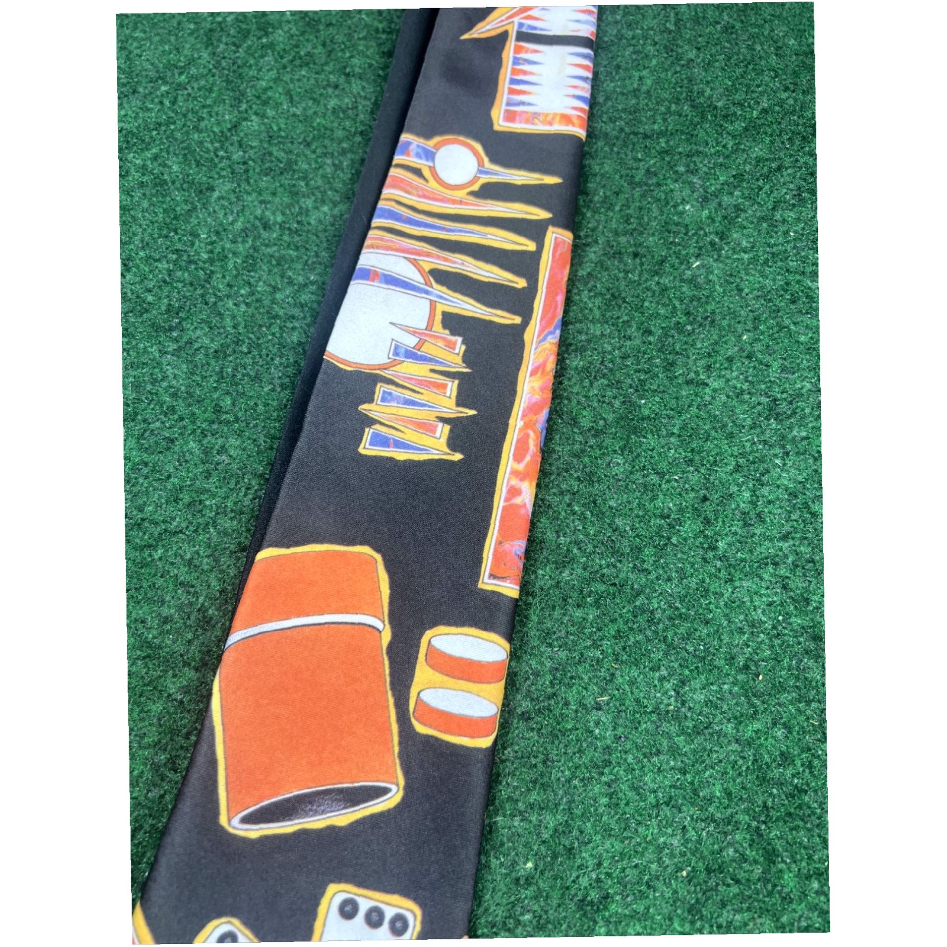 Vintage Ralph Marlin GAMBLING 100% Polyester Tie Casino 1991 Backgammon Dice Tie Size ONE SIZE - 3 Thumbnail