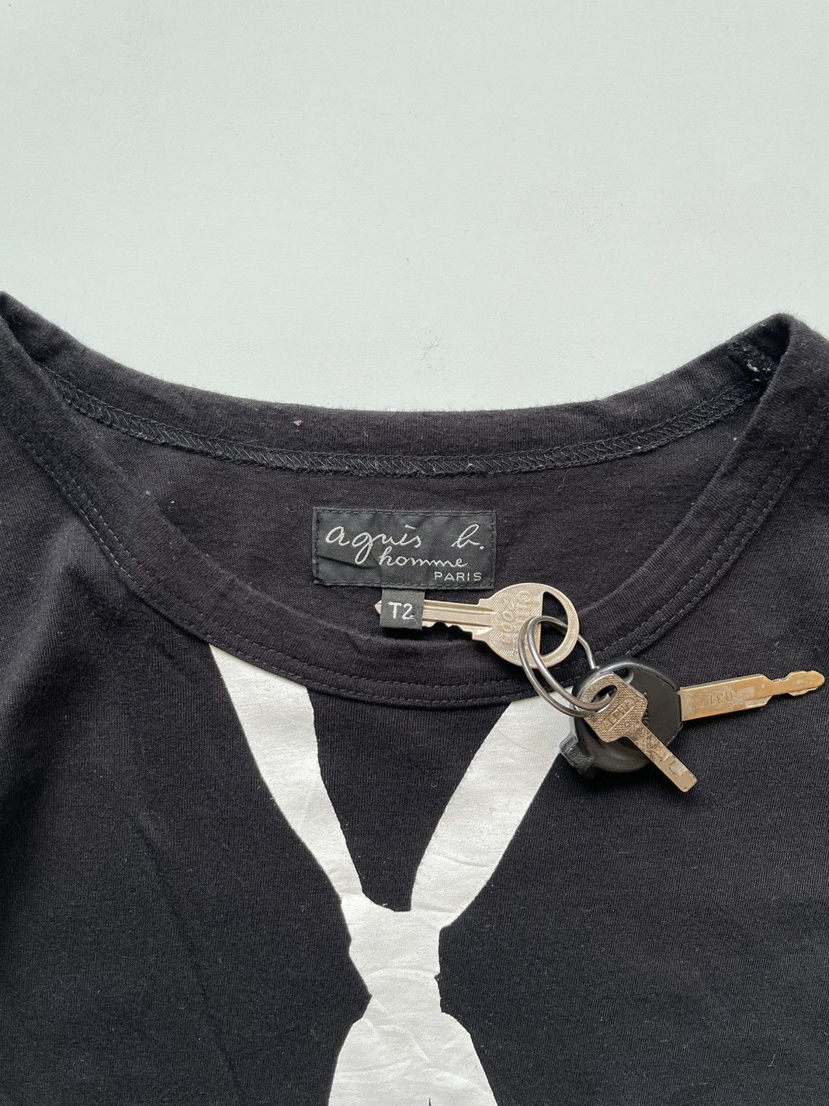 agnes b. 💥LASTDROP💥2000s Agnes B Homme Tshirt Design Tie Size US M / EU 48-50 / 2 - 3 Thumbnail