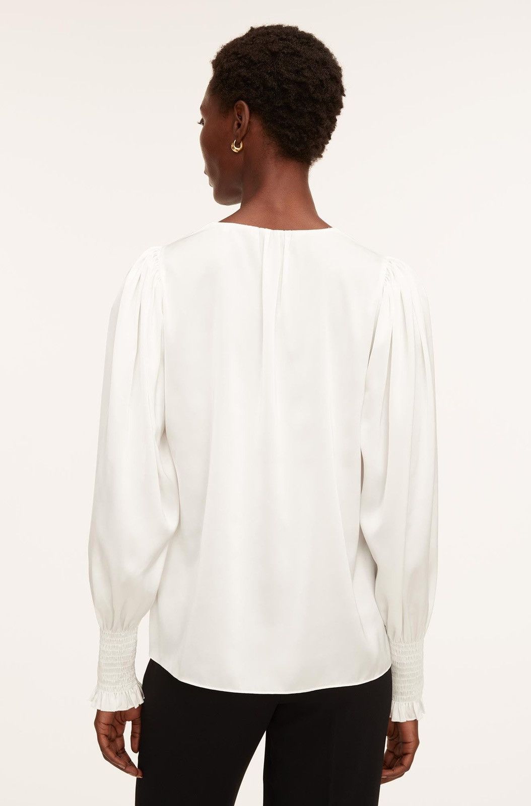 Rebecca Taylor NWT Rebecca Taylor Tie Front Blouse Top Milk White Long Size XS / US 0-2 / IT 36-38 - 4 Thumbnail