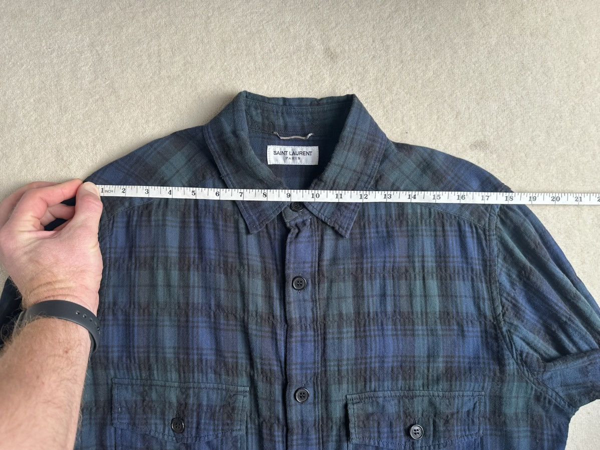 Saint Laurent Paris SS16 Saint Laurent surf sound bleached flannel 2 tone Hedi Size US L / EU 52-54 / 3 - 10 Thumbnail