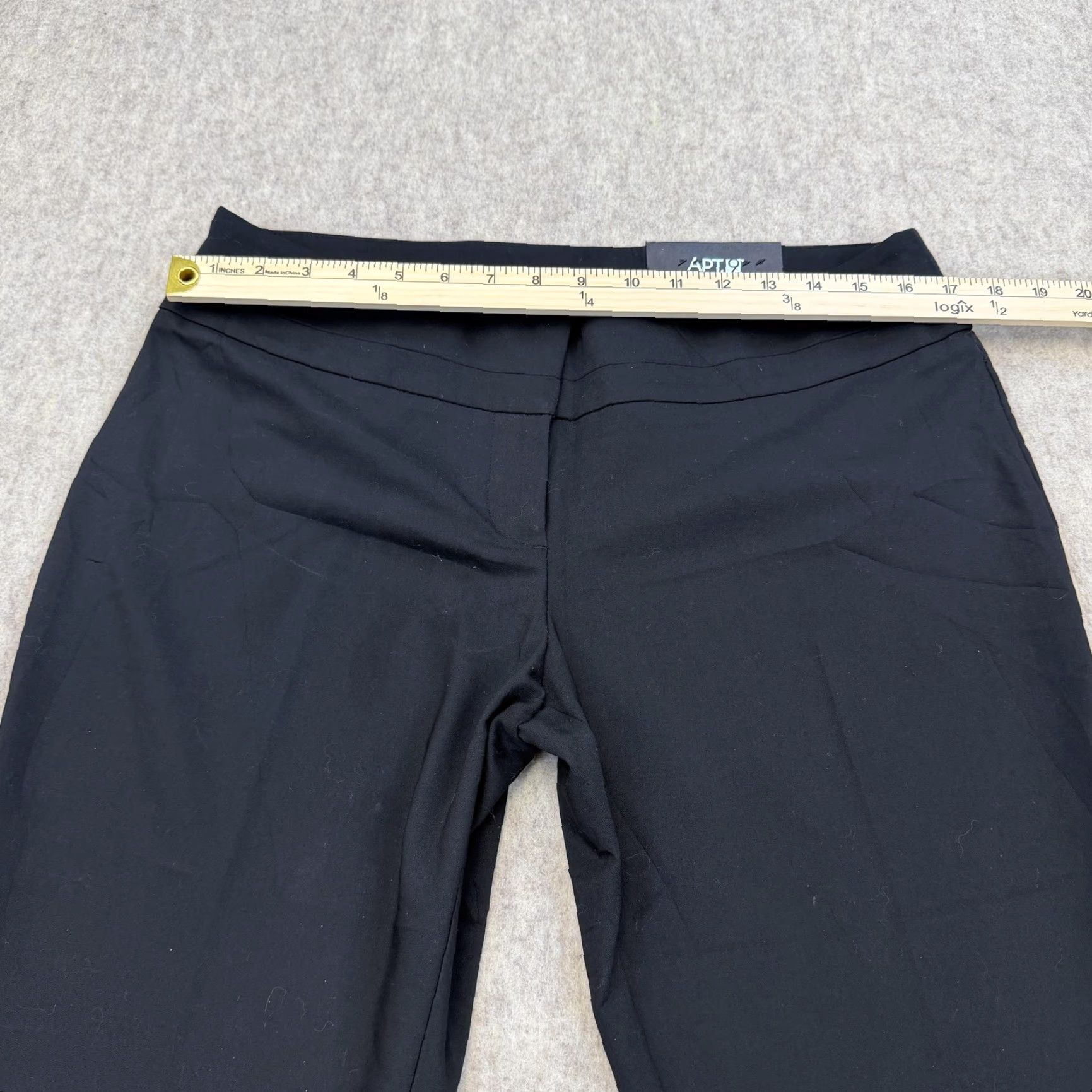 Apt. 9 Apt 9 The Torie Capri Pants Womens 12P Black Mid Rise Straight Dressy Work Size 34" / US 12 / IT 48 - 7 Thumbnail