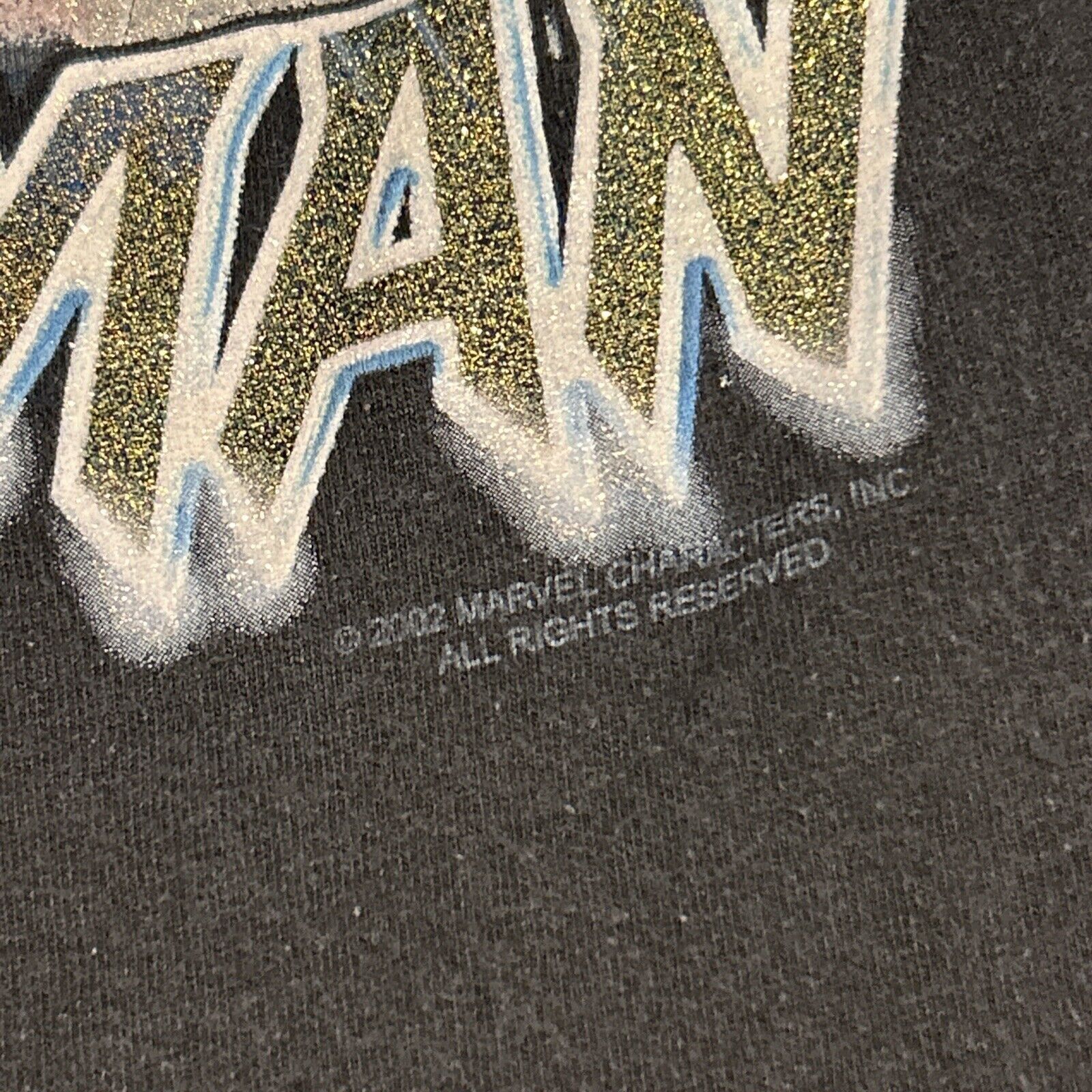 Marvel Comics Spiderman 2002 Shirt Youth Boys Teen Medium Glitter Double Size US M / EU 48-50 / 2 - 3 Thumbnail