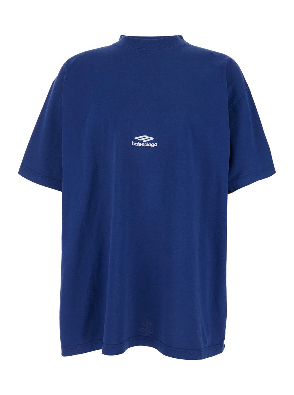 Balenciaga Blue T-shirt with Logo on the Front and Maxi Logo on the Back in Cotton for Men Size US L / EU 52-54 / 3 - 1 Thumbnail