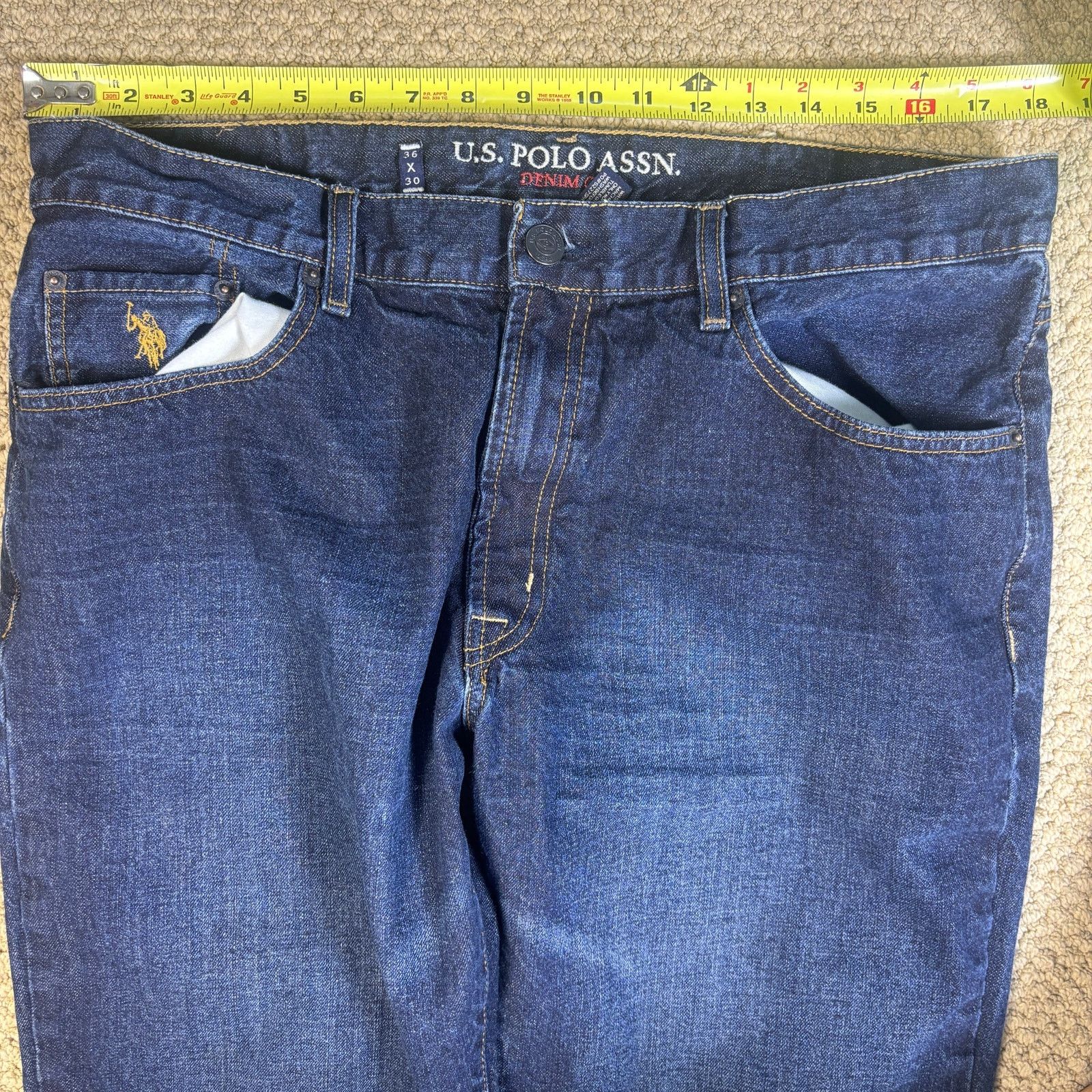 U.S. Polo Assn. y2k 2000s US Polo Assn wide leg bootcut jeans 36x29 9.5 inch Size US 36 / EU 52 - 8 Thumbnail