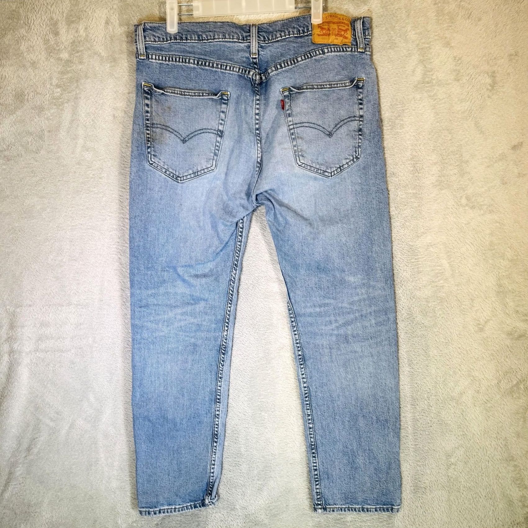 Levi's Levi's 502 Jeans Mens 36x30 Blue Light Wash Tapered Stretch Denim Zip Fly Casual (Regular) Mens Size US 36 / EU 52 - 7 Thumbnail