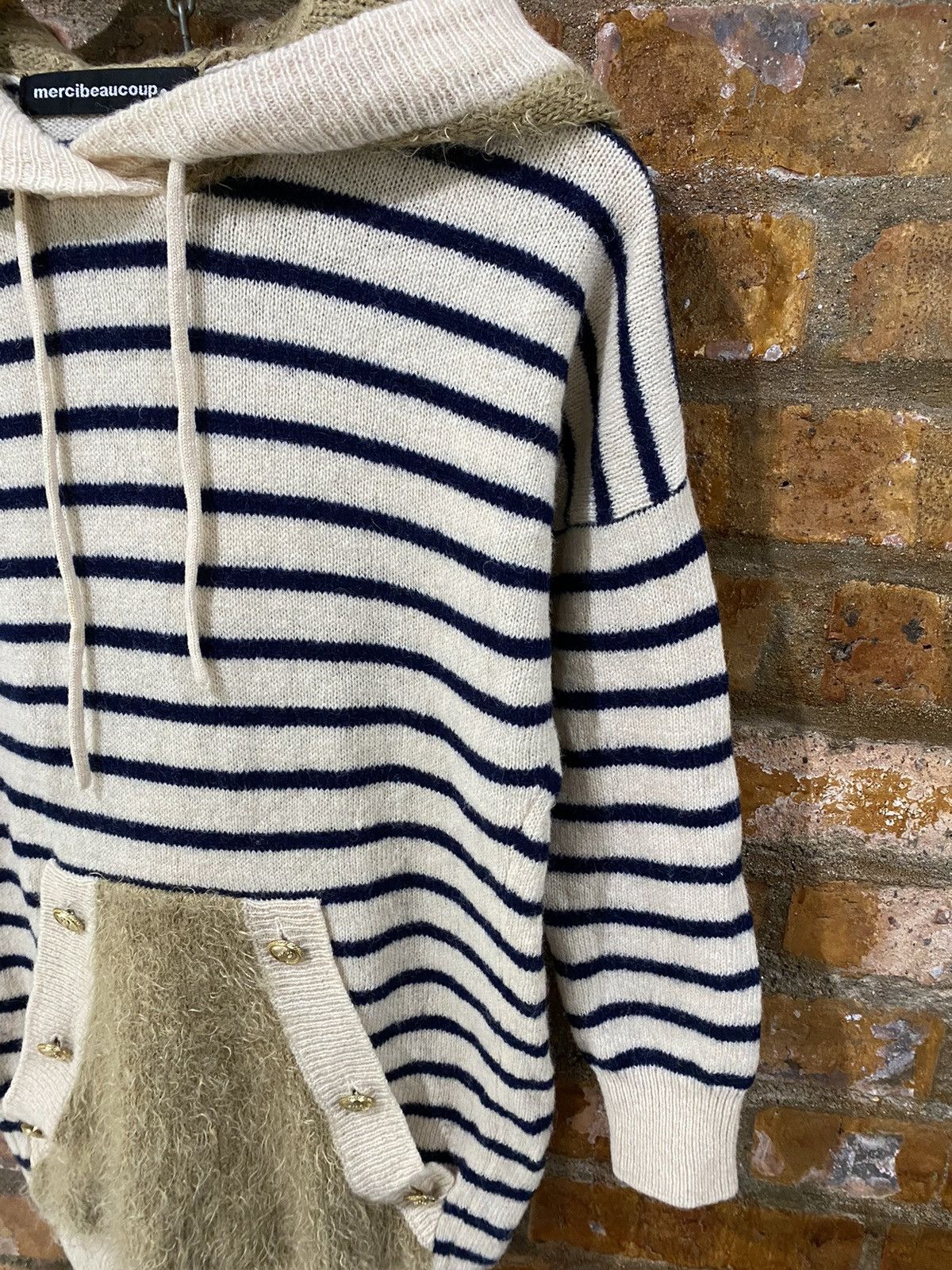 Ne-Net 2000s Pop Stripe wool and fringe hoodie Size M / US 6-8 / IT 42-44 - 6 Thumbnail
