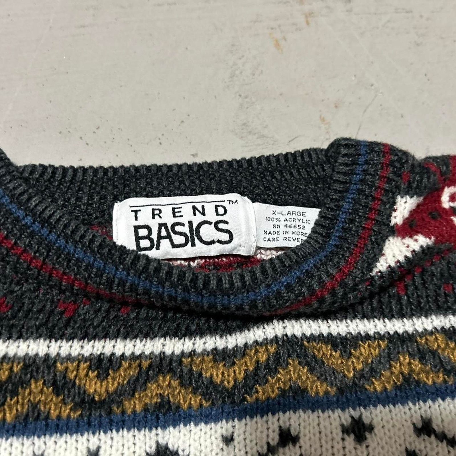 Other Vintage Trend Green and White Basics Grandpa Fair Isle Sweat Size US XL / EU 56 / 4 - 3 Thumbnail