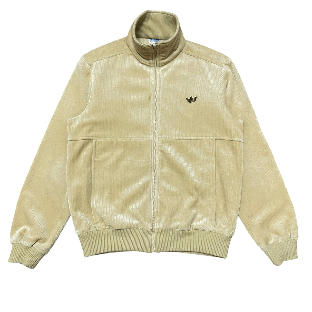 Adidas Vintage Adidas Trefoil Corduroy Zipper Jacket High Neck Size US M / EU 48-50 / 2 - 1 Thumbnail