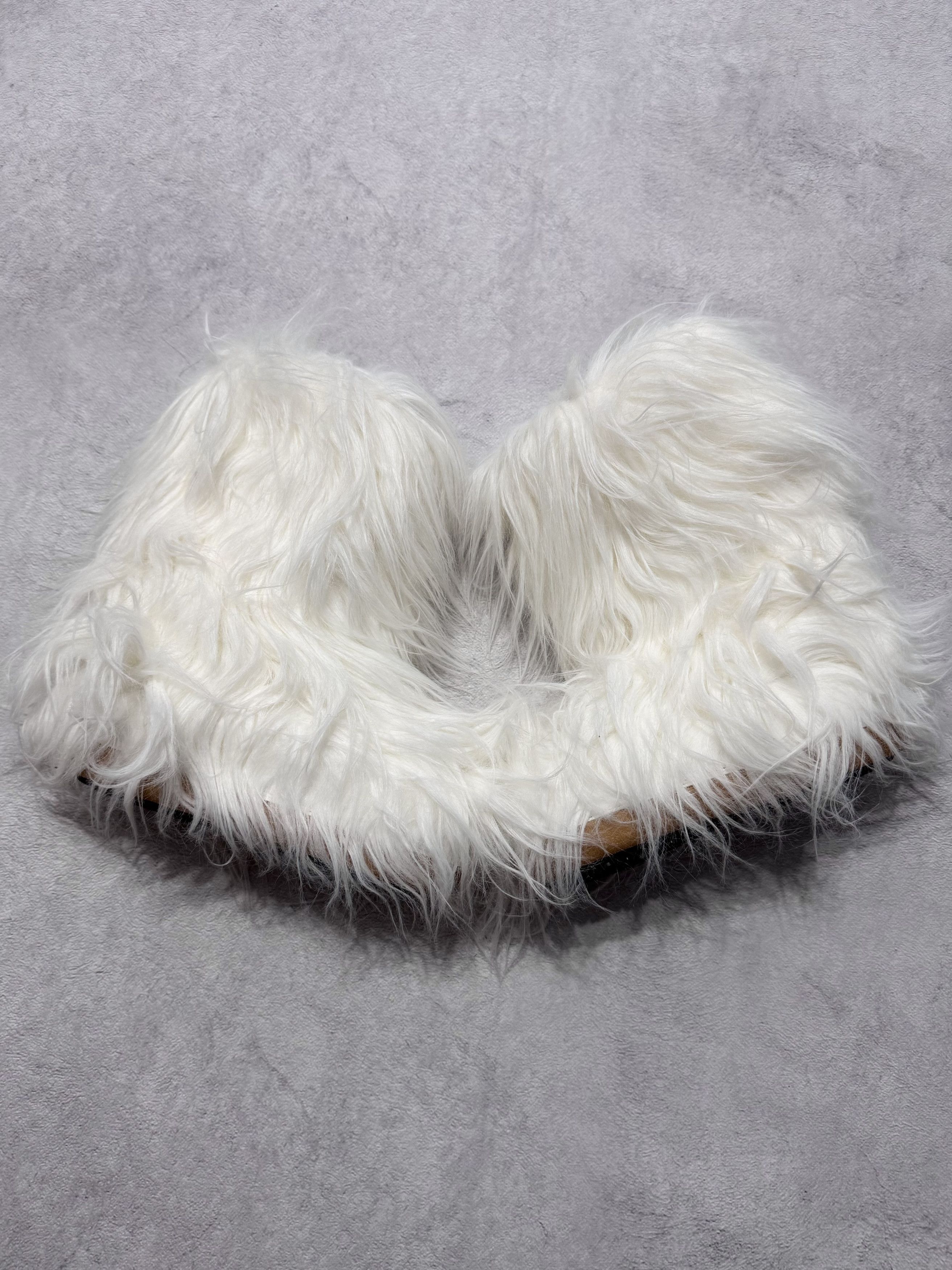 Bata Deadstock Y2K Bata Yeti White Fur Mohair Moon Boots 38-40 Size US 9 / IT 39 - 2 Thumbnail