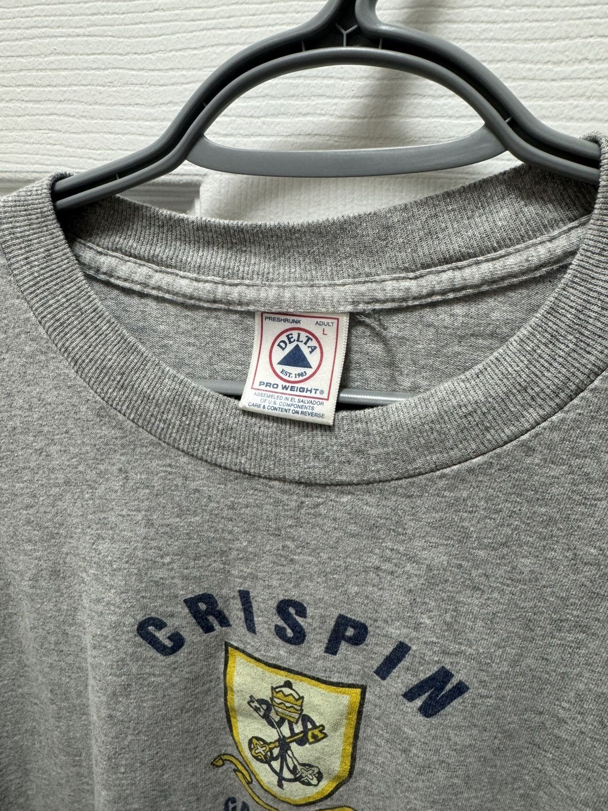 Delta × Vintage Delta Pro Weight Crispin Catholic Vintage Church Grey Tee Size US M / EU 48-50 / 2 - 3 Thumbnail