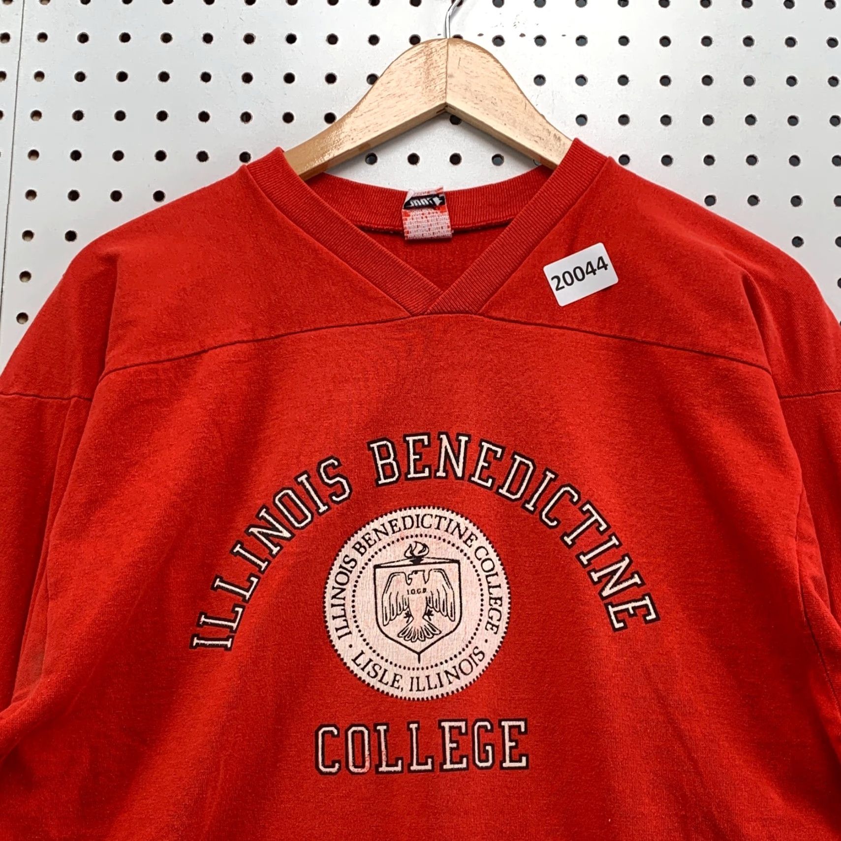 Vintage VINTAGE Illinois Benedictine College Shirt Long Sleeve Wolf & Son LISA XL Red 60s 70s 80s College University Womens XL Shirt Size XL / US 12-14 / IT 48-50 - 4 Thumbnail