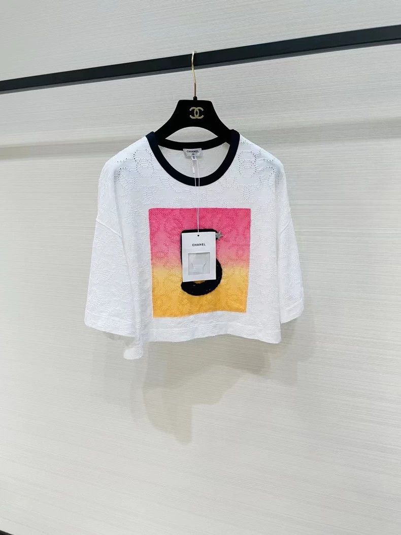 Chanel Chanel Hollow-out logo short sleeves Nextarrow-2505 Size XS / US 0-2 / IT 36-38 - 1 Thumbnail