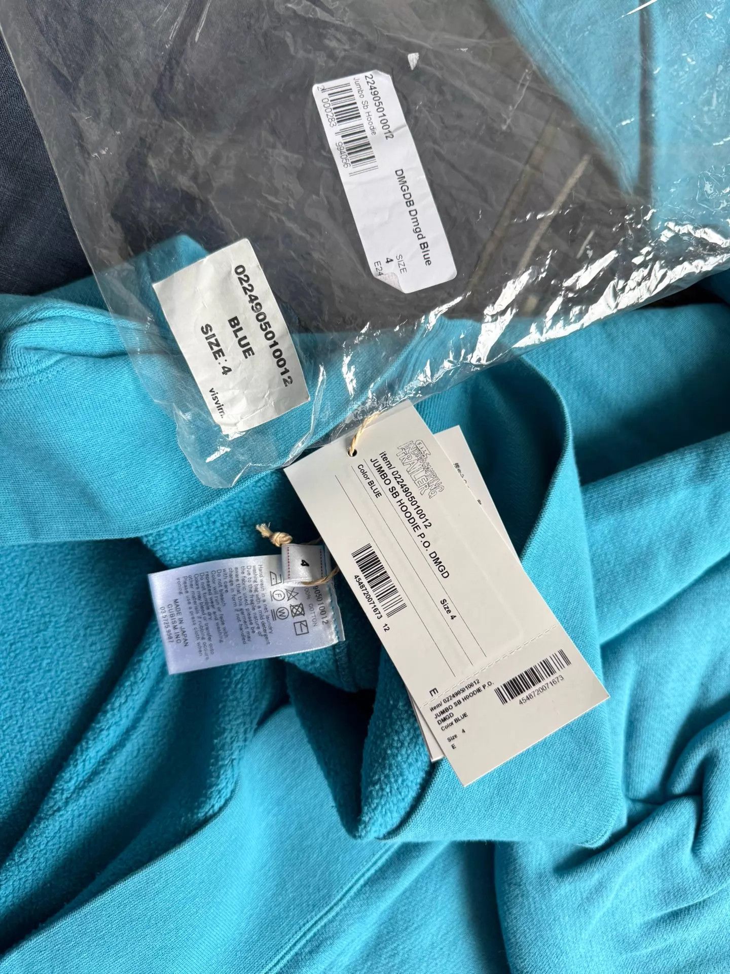 Visvim VISVIM 24AW ICT JUMBO SB DMGD HOODIE BLUE 4 Size US XL / EU 56 / 4 - 9 Thumbnail