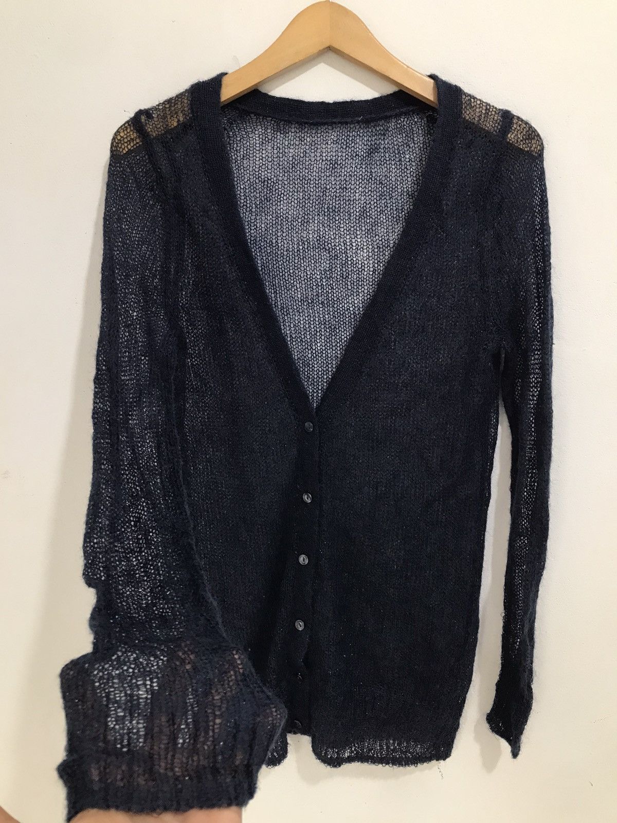 If Six Was Nine Transparent Open Fishnet Cardigan Grunge punk Size US M / EU 48-50 / 2 - 5 Thumbnail