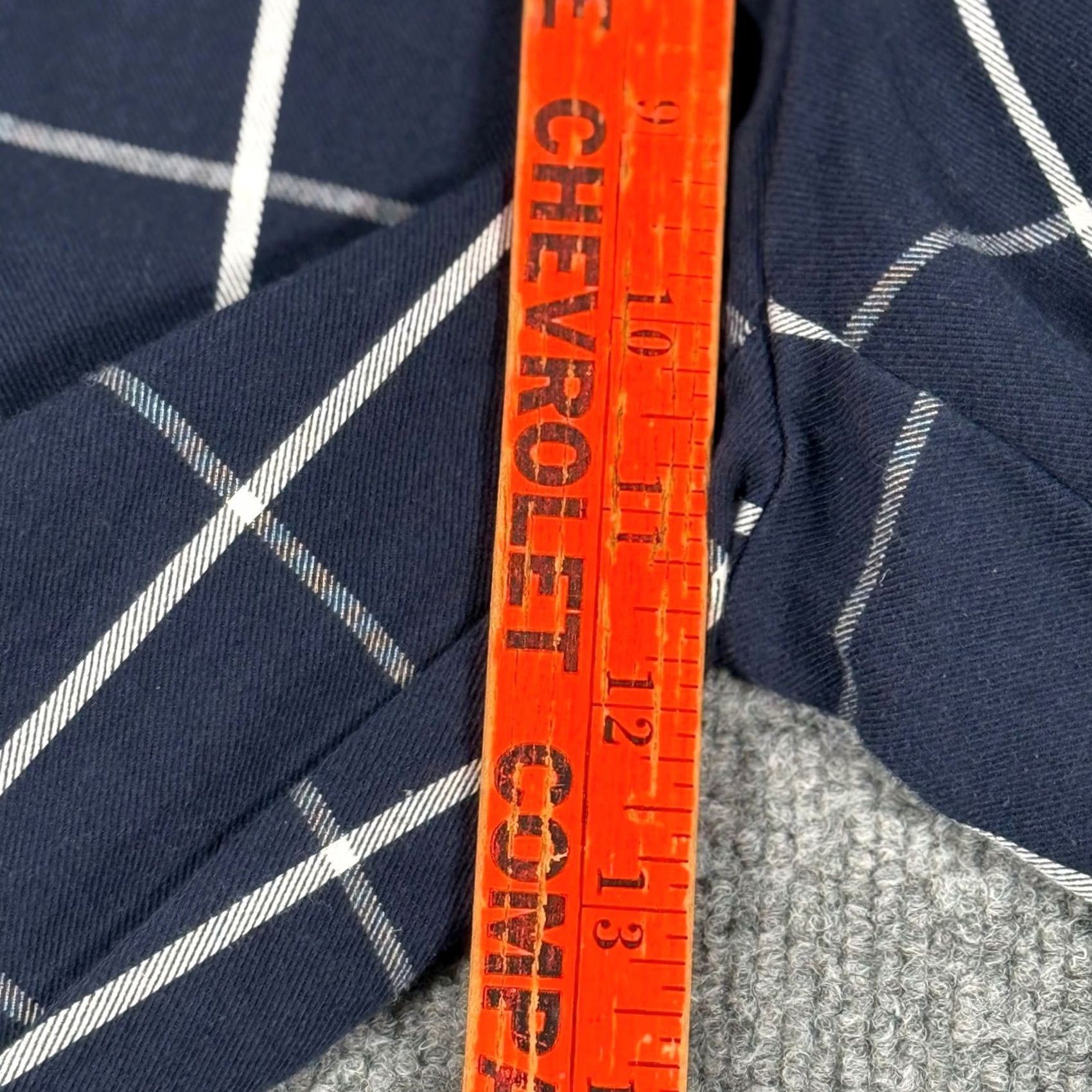 Vintage Time And Tru Dressy Capri Pants Plaid Cropped Navy Blue 14 Women Workwear Casual Cropped Capris with Pockets Size 36" / US 14 / IT 50 - 7 Thumbnail