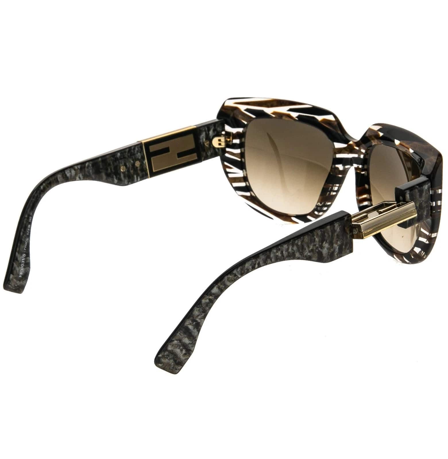 Fendi FENDI FF0031S 0031 BAGUETTE Brown Tobacco Sunglasses Flip Size ONE SIZE - 11 Thumbnail