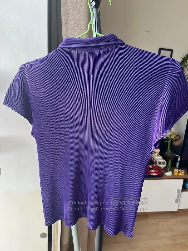 Issey Miyake Issey Miyake Purple Fine Pleated Top Size L / US 10 / IT 46 - 3 Thumbnail