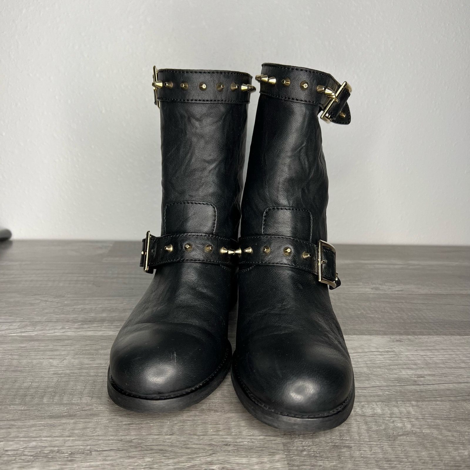 Jimmy Choo Jimmy Choo Dash Black Leather Biker Moto Boots 37 US 7 Size US 7 / IT 37 - 4 Thumbnail