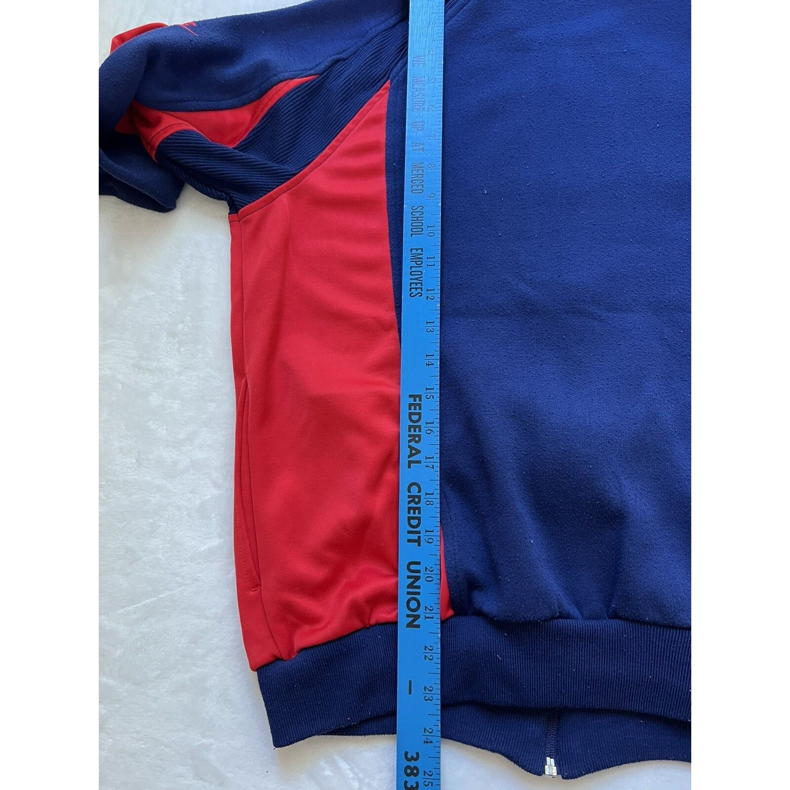 Nike Vintage 90s Nike Sweatshirt Sweater Full Zip Blue Red Gray T Size US M / EU 48-50 / 2 - 12 Thumbnail