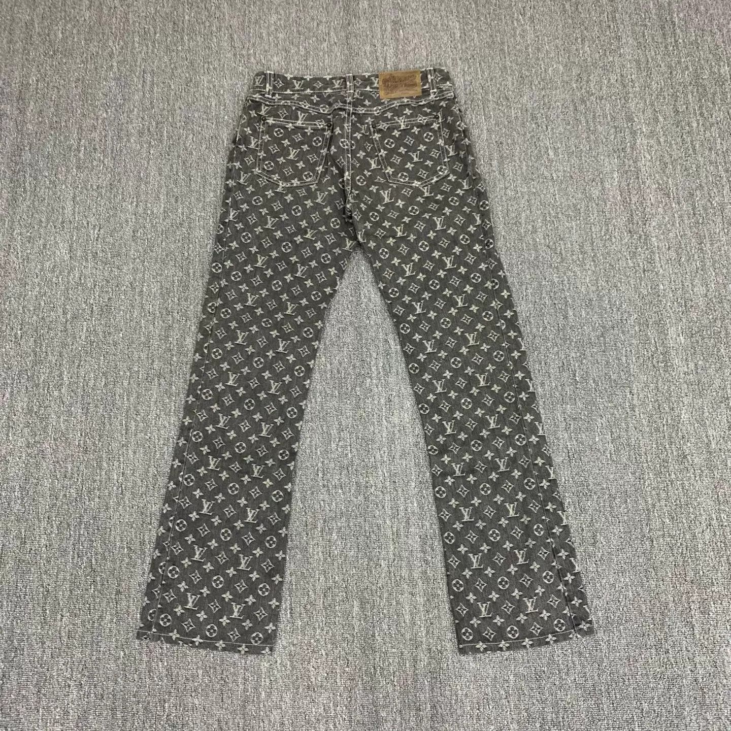 Louis Vuitton LV Monogram Black Denim Jeans 38 9/10 Size 27" / US 4 / IT 40 - 2 Thumbnail