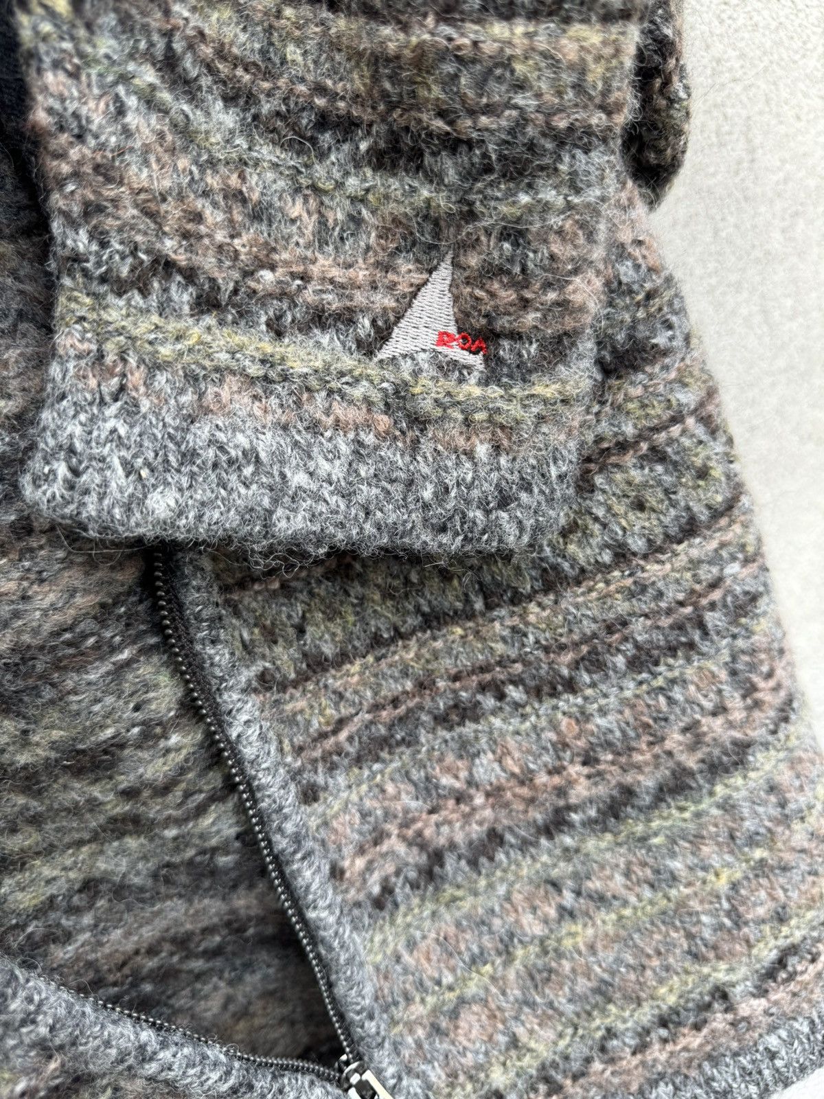 ROA ROA Fair Isle Felted Knit Zip Up Hoodie Size US XL / EU 56 / 4 - 6 Thumbnail