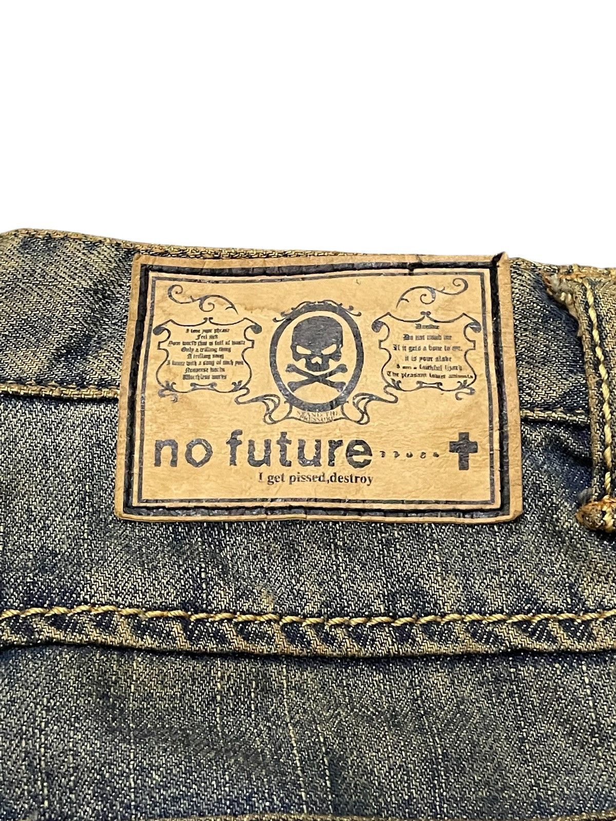 Hysteric Glamour × Japanese Brand × No Future No Future Japanese Punk Mud Wash Distressed Jeans Size US 29 - 24 Thumbnail