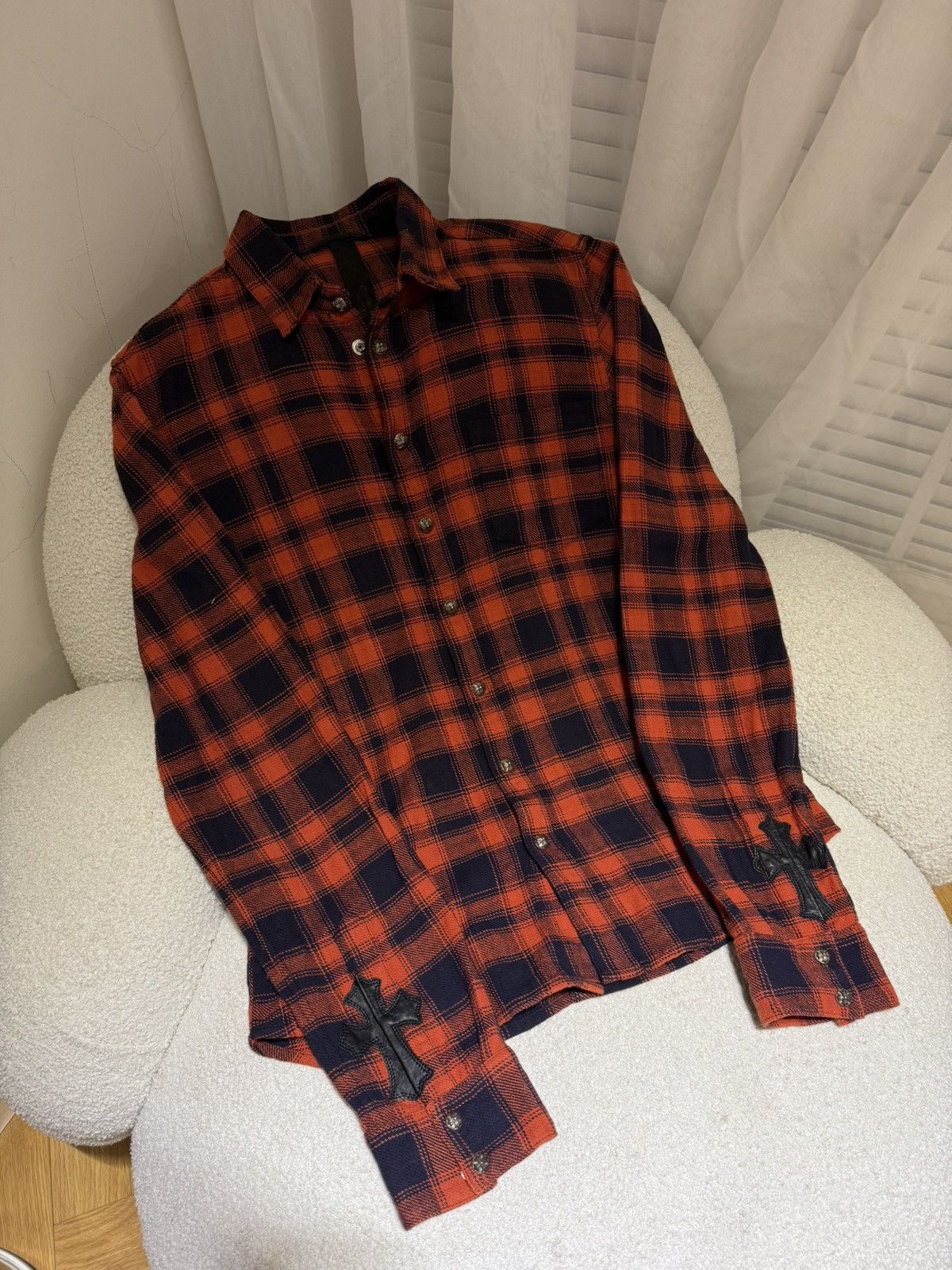 Chrome Hearts Chrome hearts flanel button (Virgil Ablob) Size US M / EU 48-50 / 2 - 1 Thumbnail