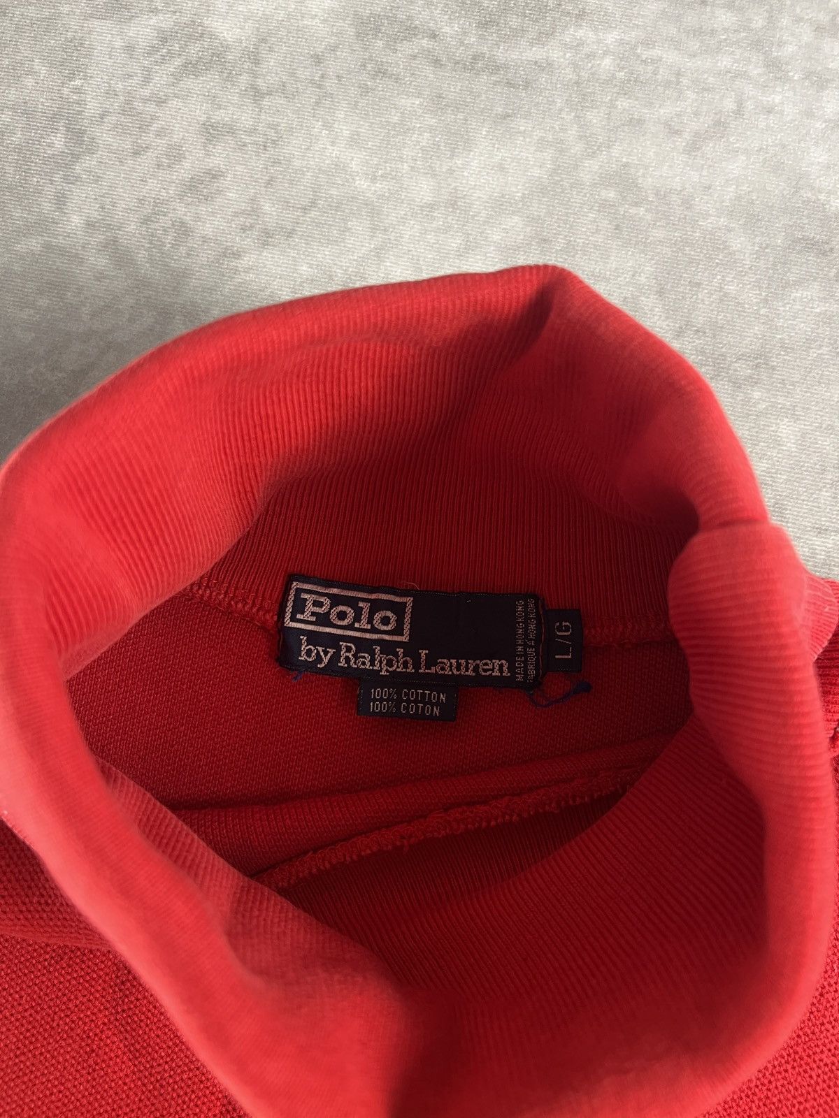 Ralph Lauren Vintage 90s Ralph Lauren Polo Turtleneck Sweatshirt Red Size US L / EU 52-54 / 3 - 4 Thumbnail