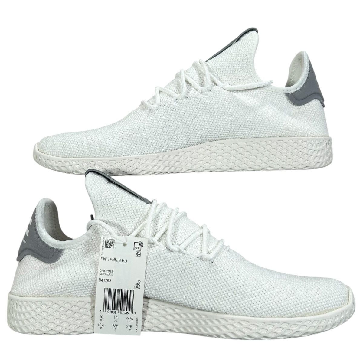 Adidas Adidas Pharrell Tennis HU Grey & White Sneakers Size US 10.5 / EU 43-44 - 4 Thumbnail